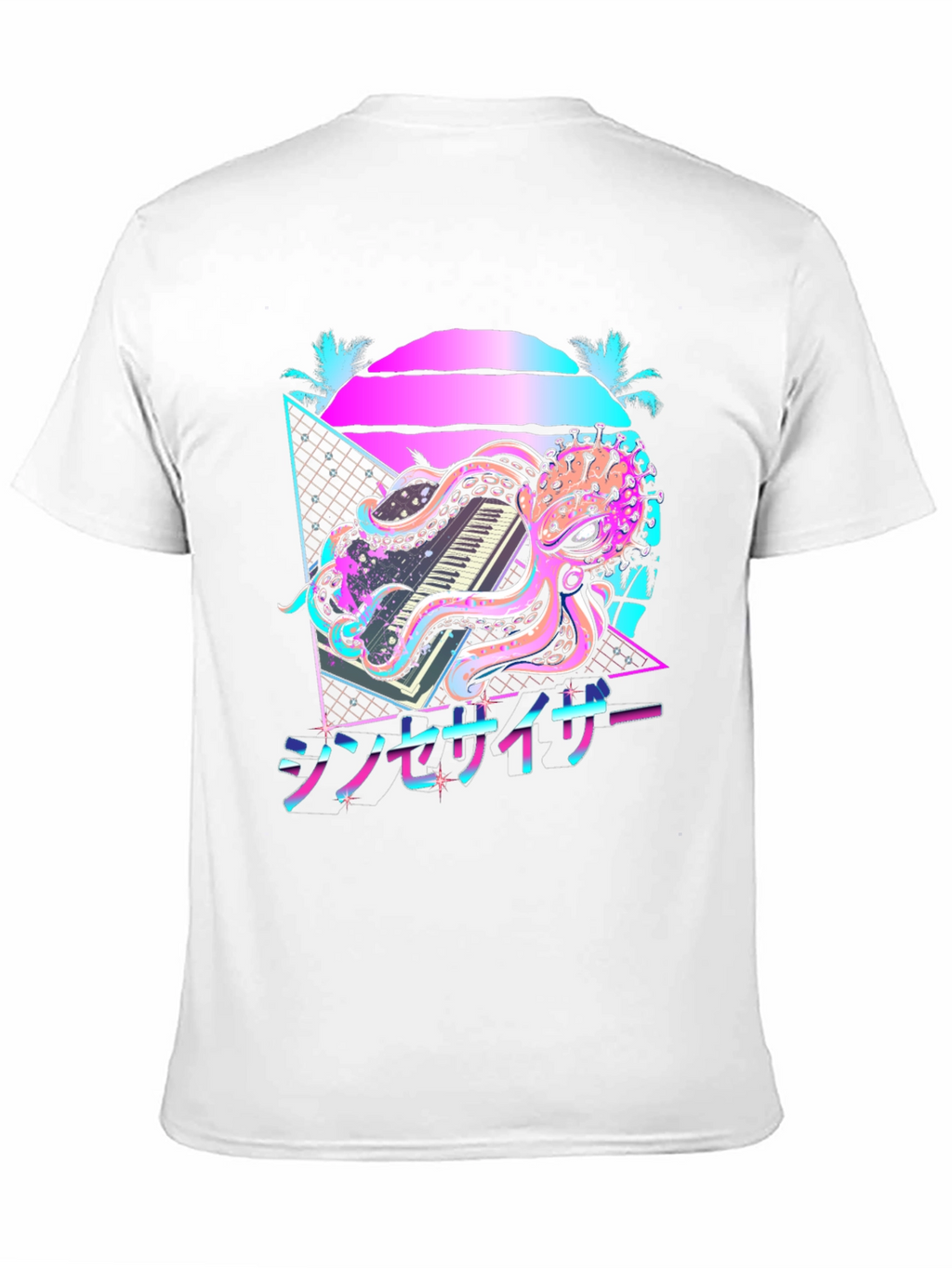 Retro Synthwave Octopus Graphic Tee