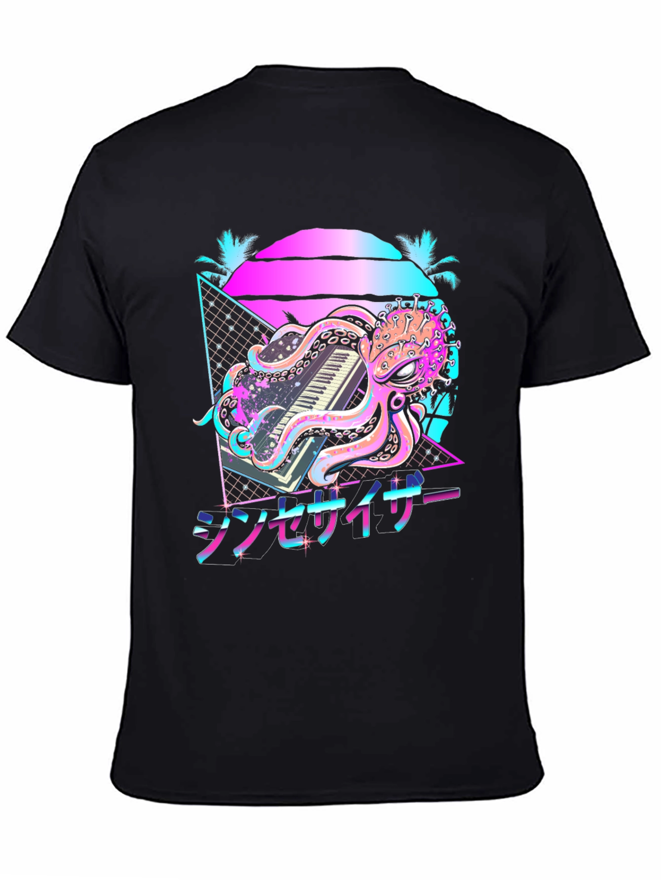 Retro Synthwave Octopus Graphic Tee