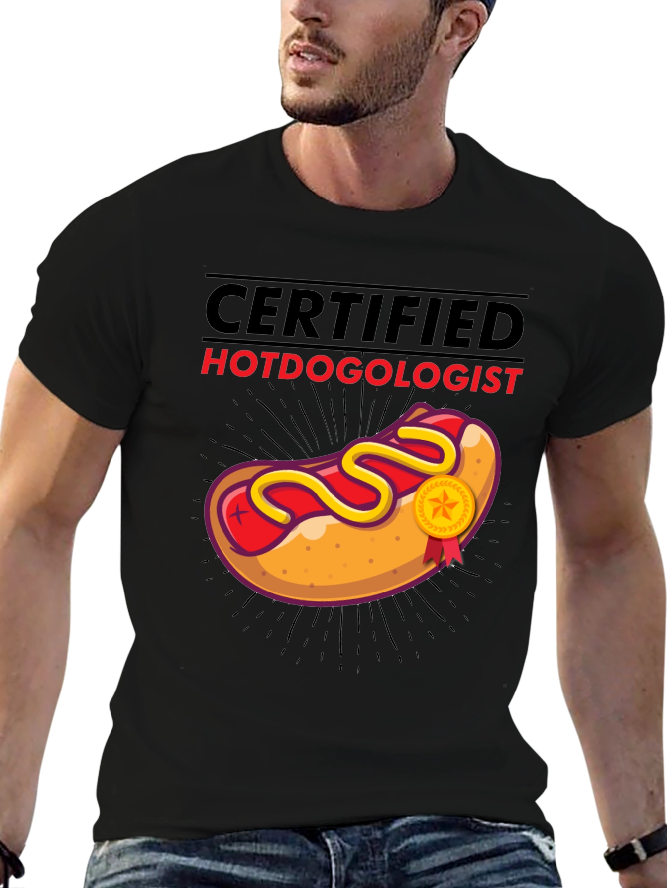 Certified Hotdogologist T-Shirt - Funny Foodie Tee