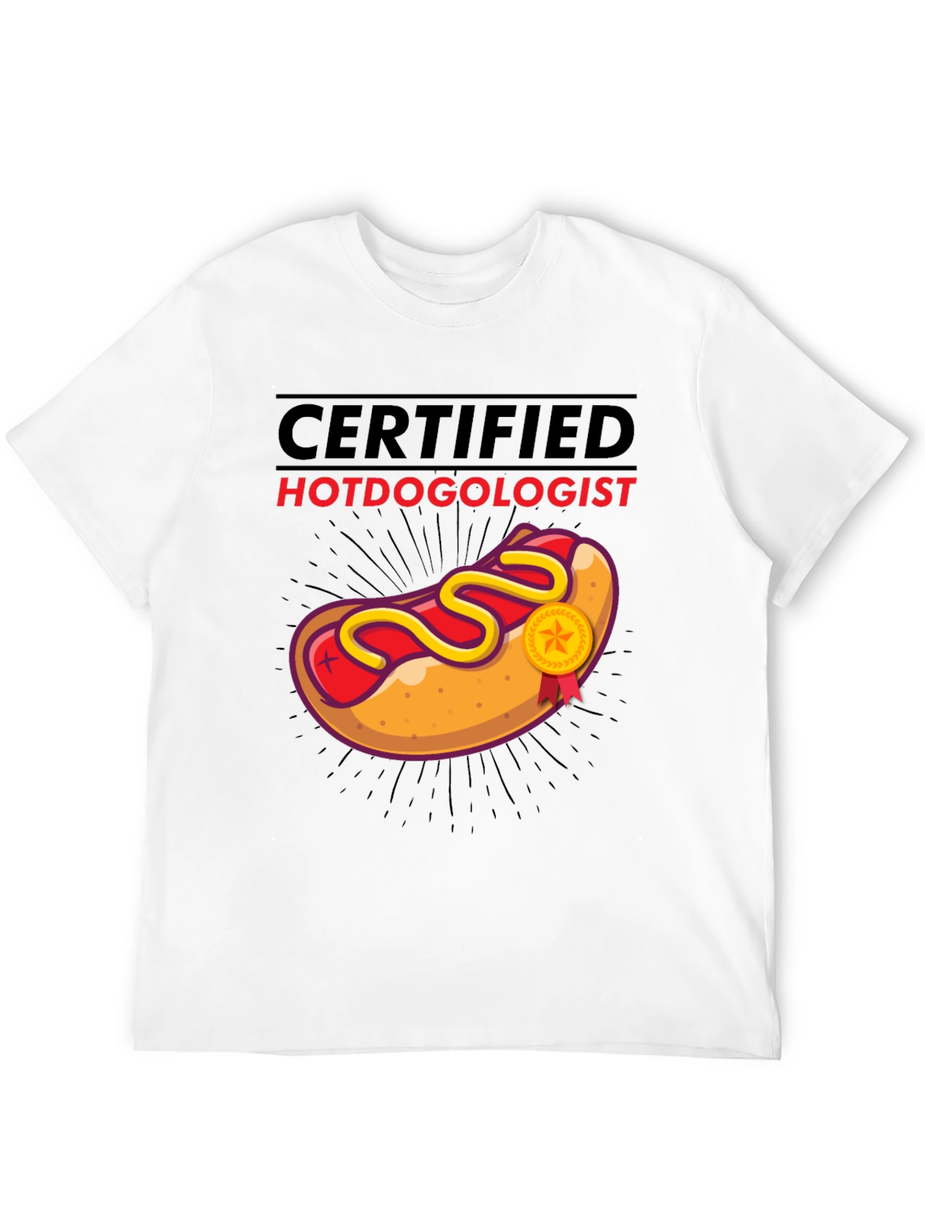 Certified Hotdogologist T-Shirt - Funny Foodie Tee
