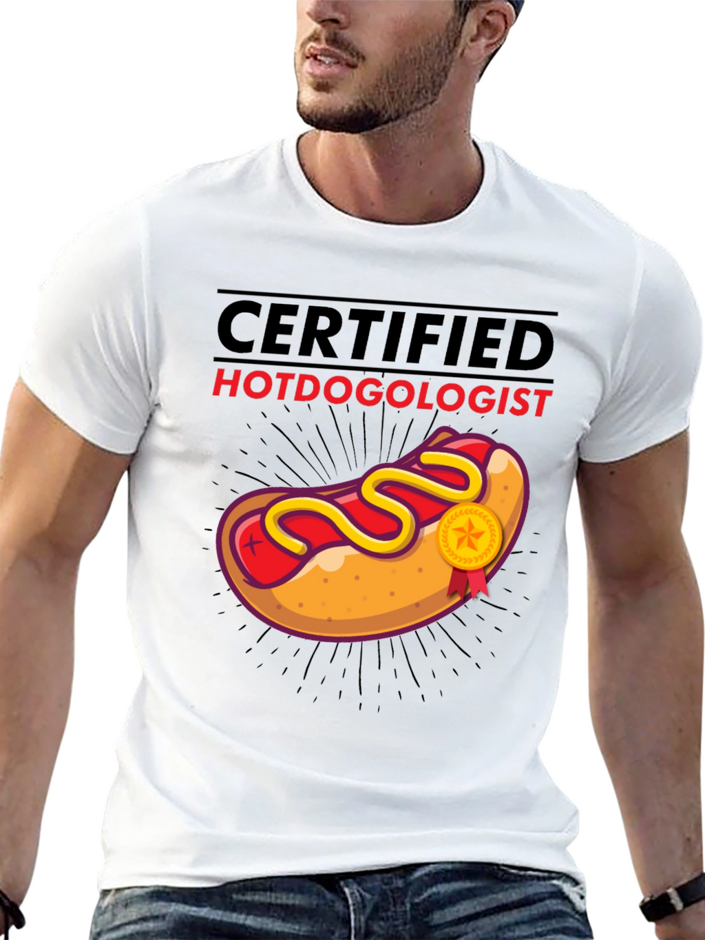 Certified Hotdogologist T-Shirt - Funny Foodie Tee