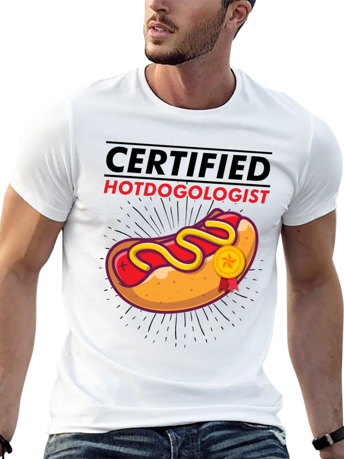 Certified Hotdogologist T-Shirt - Funny Foodie Tee