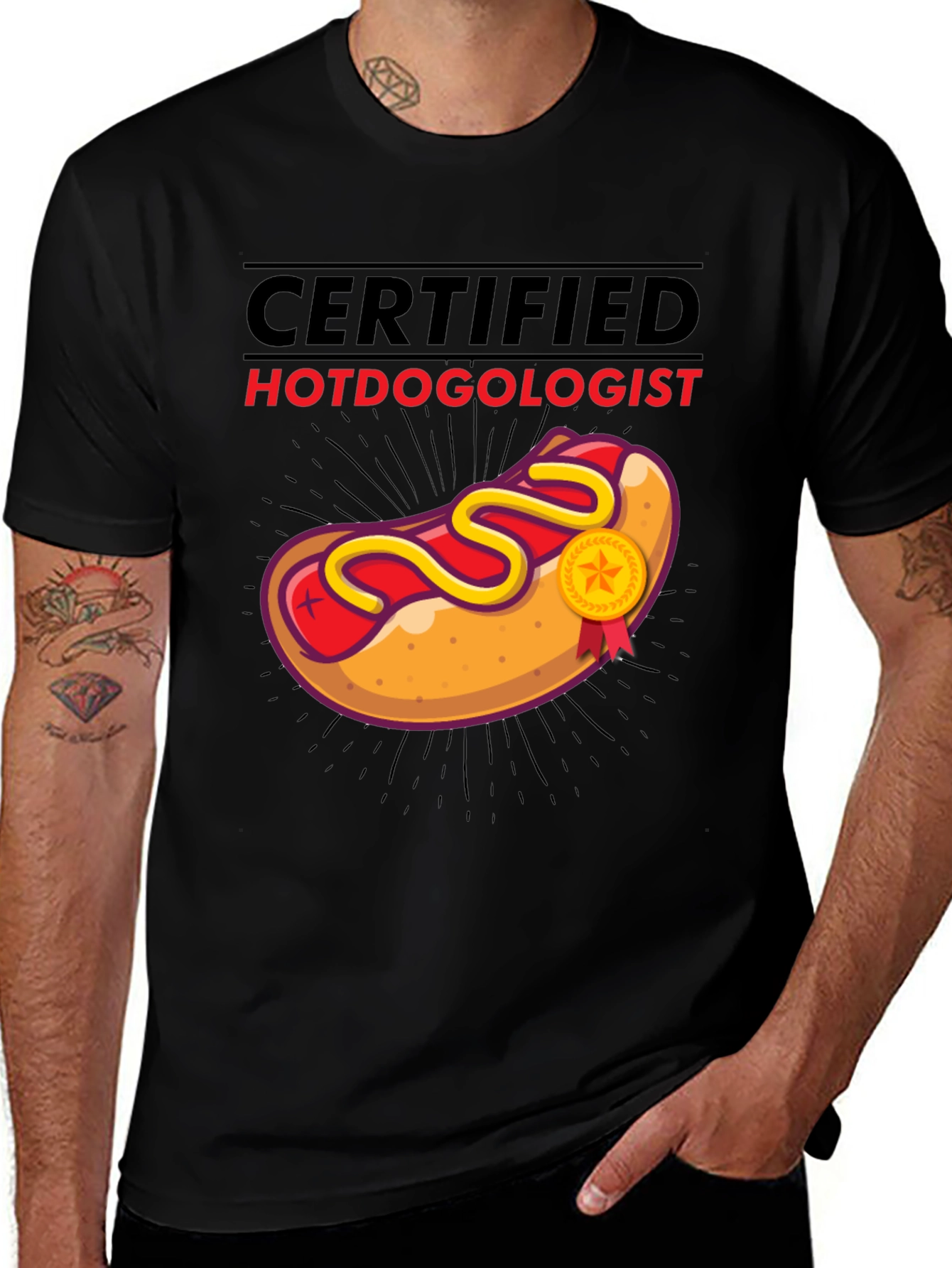 Certified Hotdogologist T-Shirt - Funny Foodie Tee