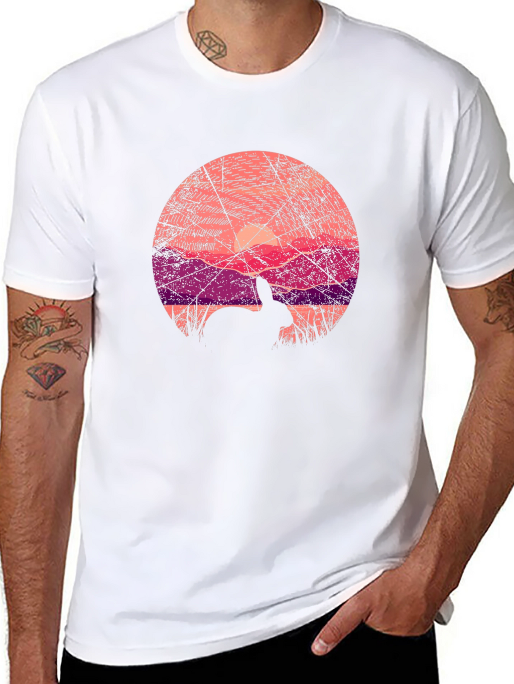 Rabbit Sunset T-Shirt - Graphic Tee