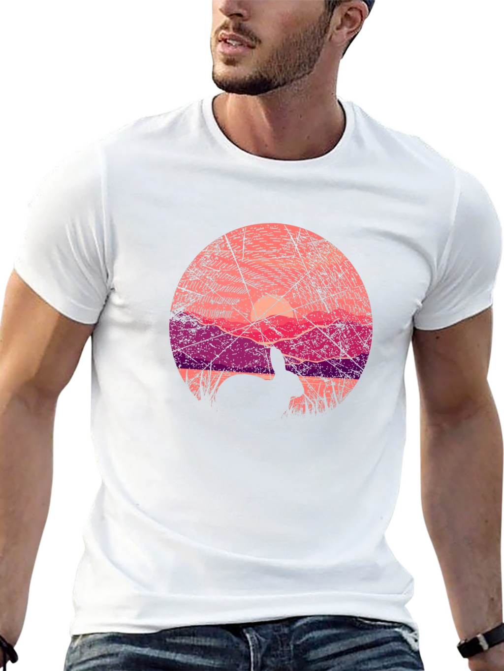 Rabbit Sunset T-Shirt - Graphic Tee