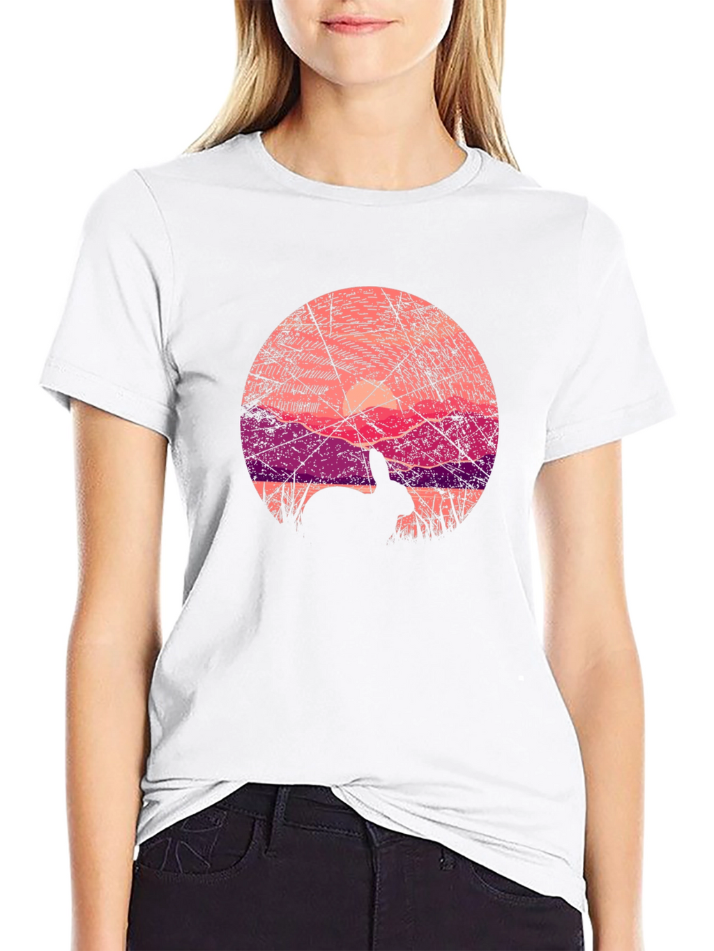 Rabbit Sunset T-Shirt - Graphic Tee