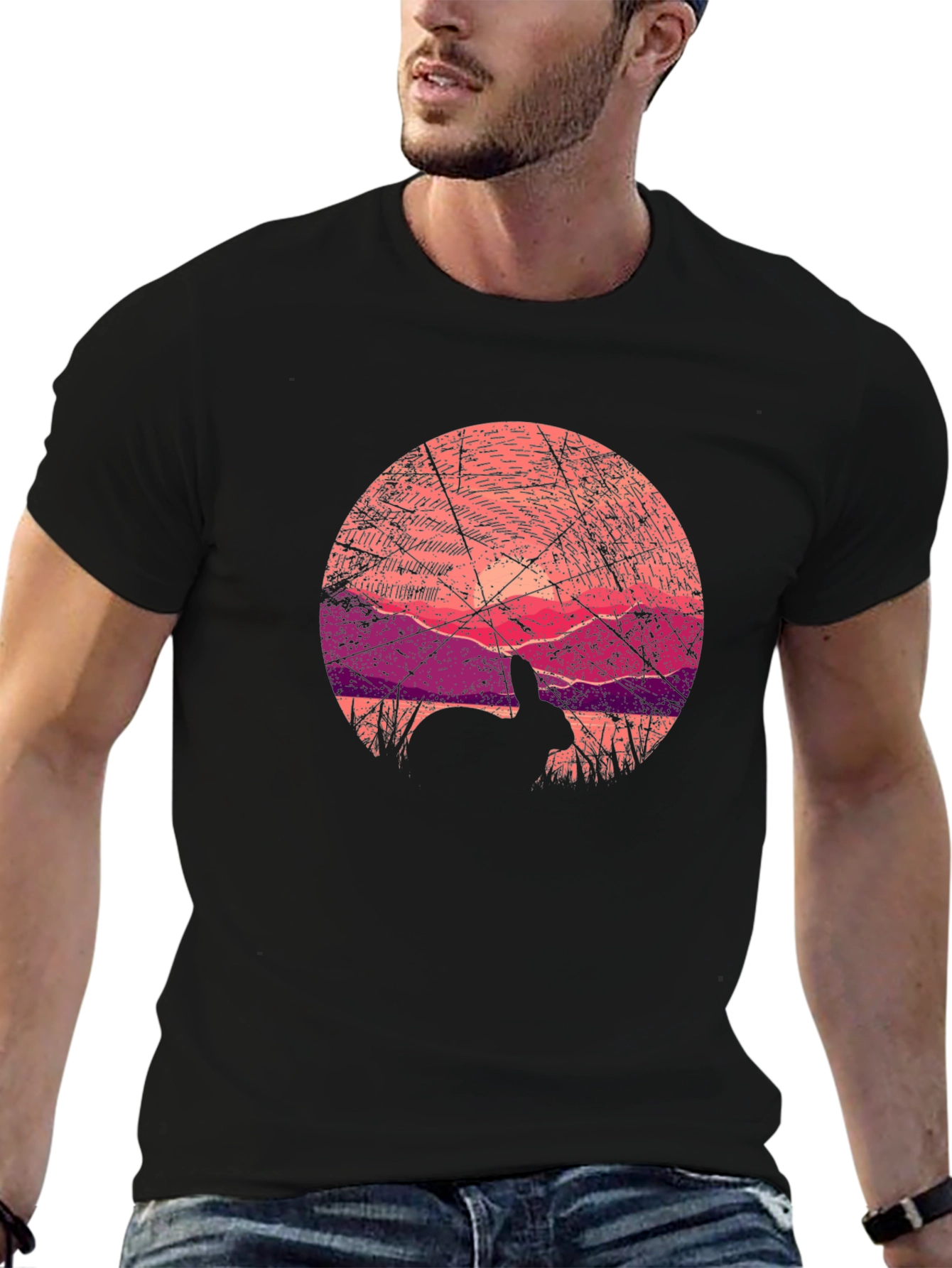 Rabbit Sunset T-Shirt - Graphic Tee