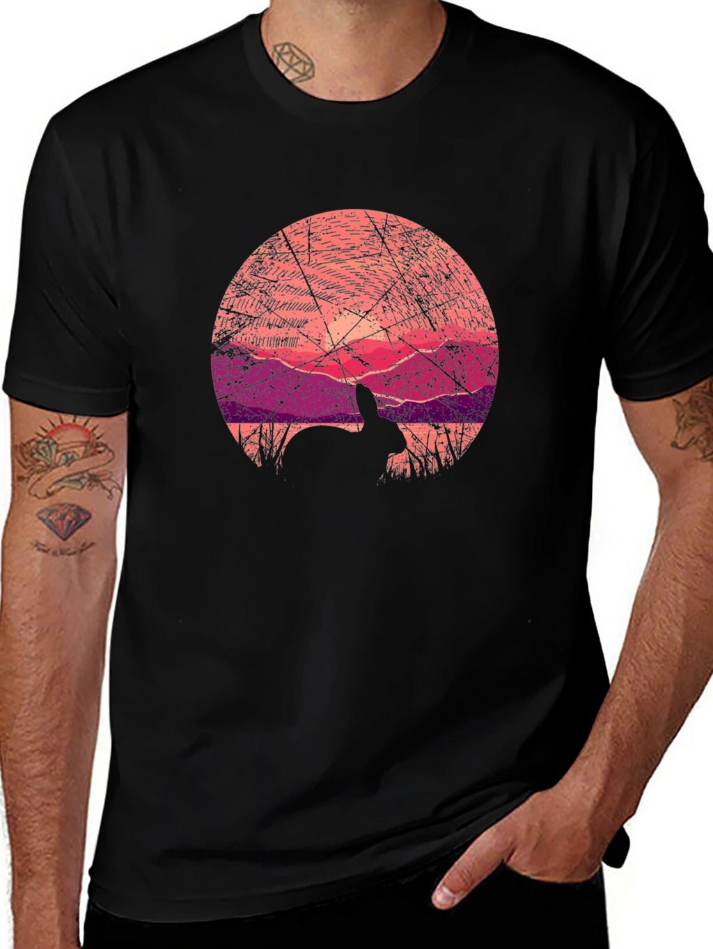 Rabbit Sunset T-Shirt - Graphic Tee
