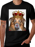 King Dog Graphic Tee - Black Cotton