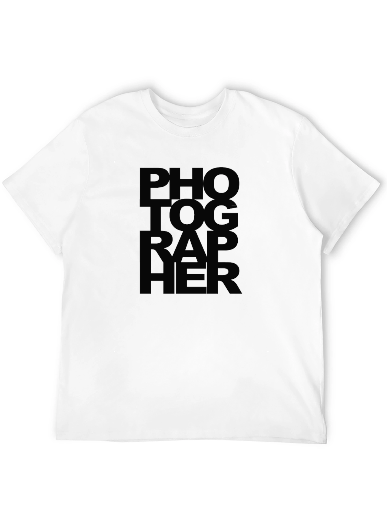 Photographer Text Graphic Print T-Shirt