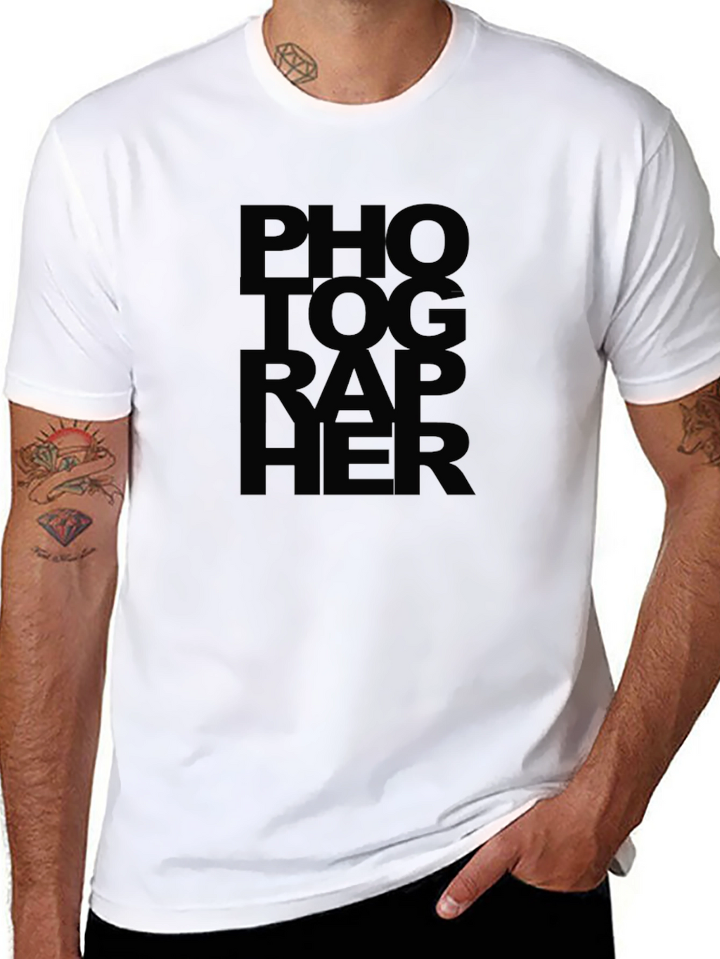 Photographer Text Graphic Print T-Shirt