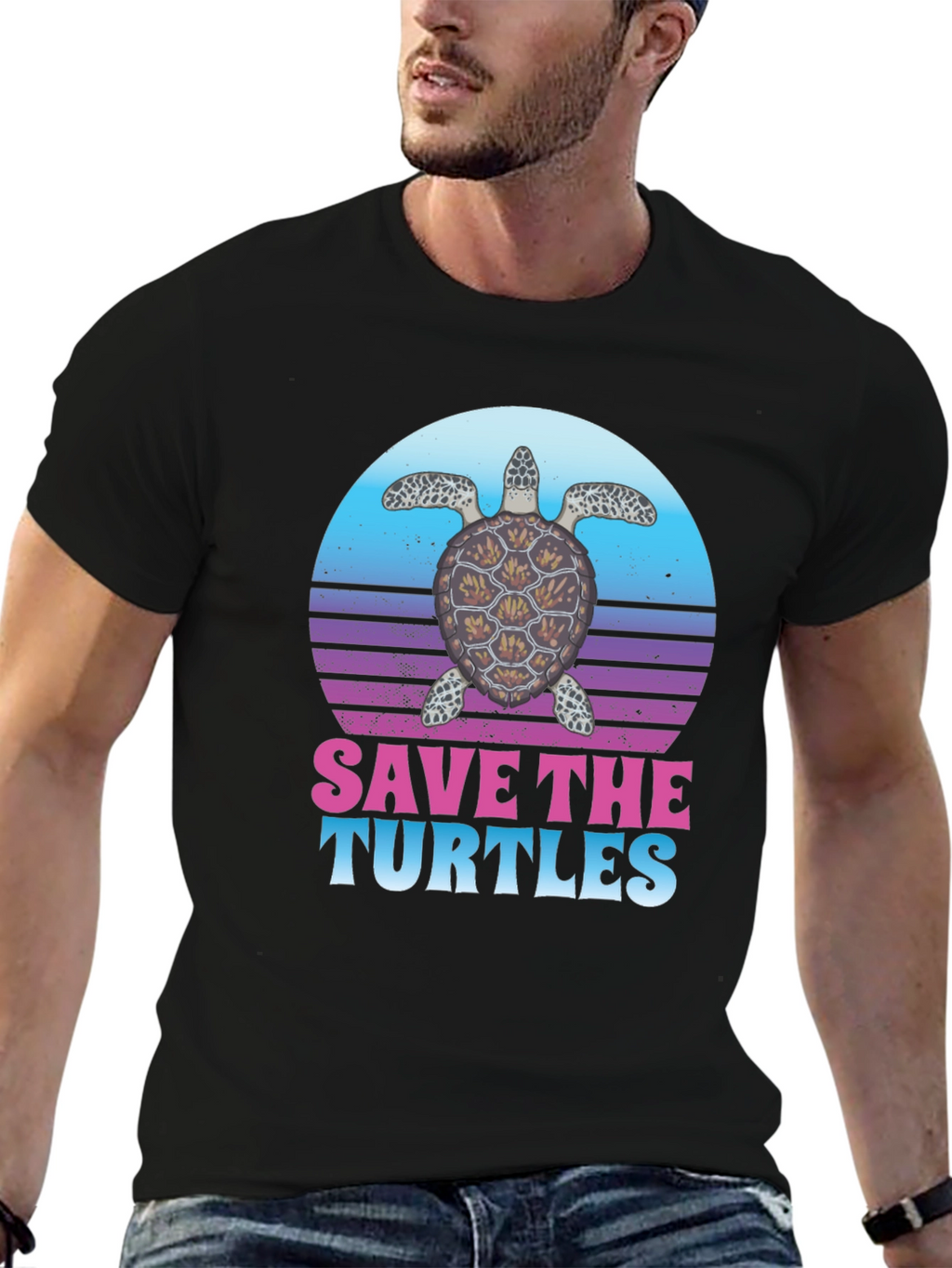 Save the Turtles Graphic T-Shirt