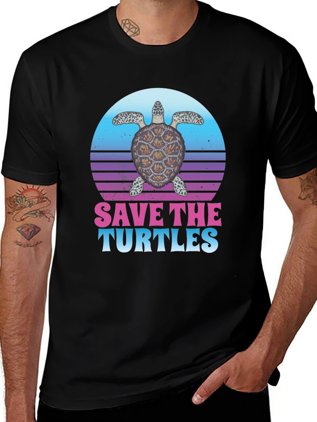 Save the Turtles Graphic T-Shirt