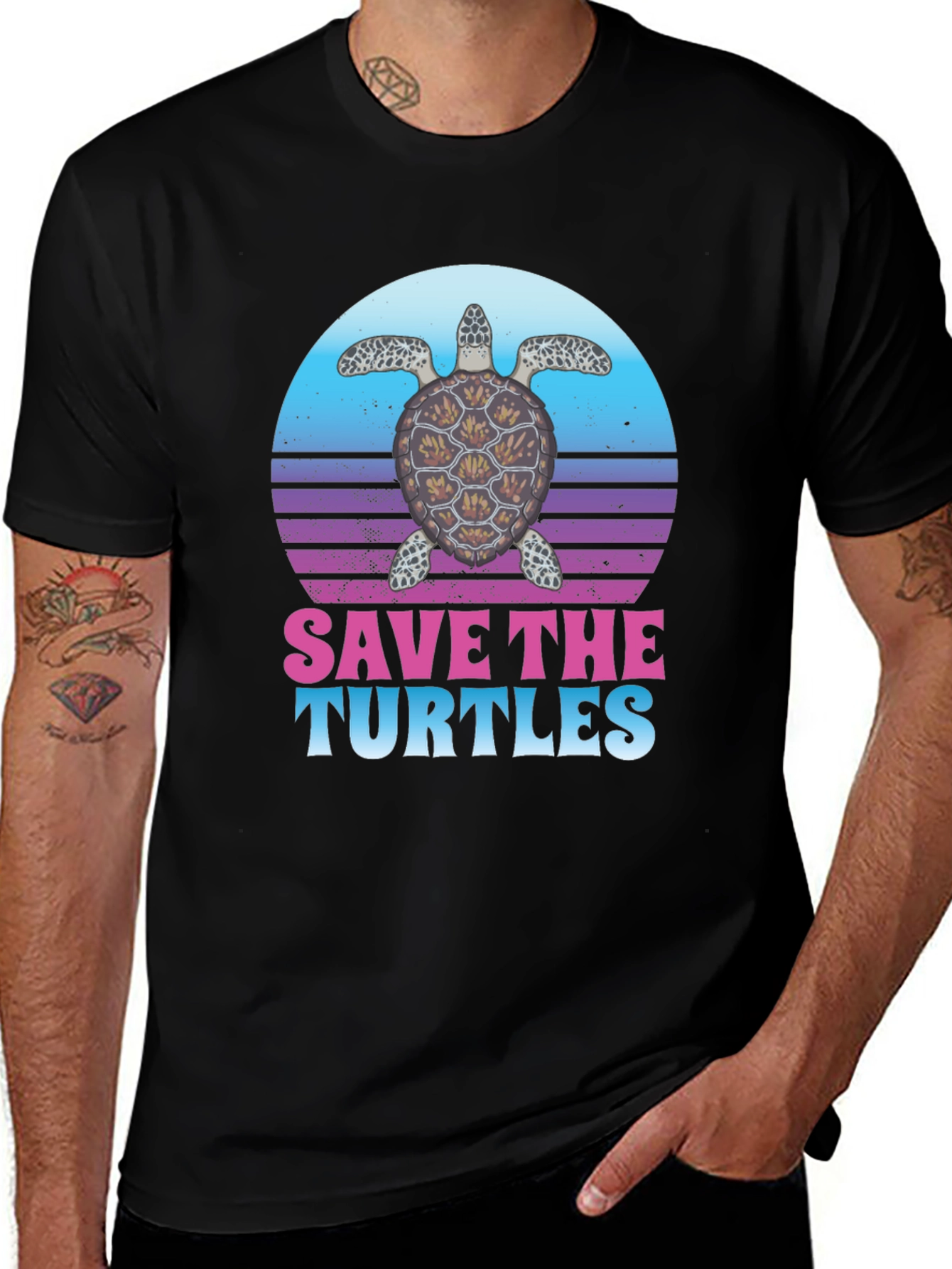Save the Turtles Graphic T-Shirt