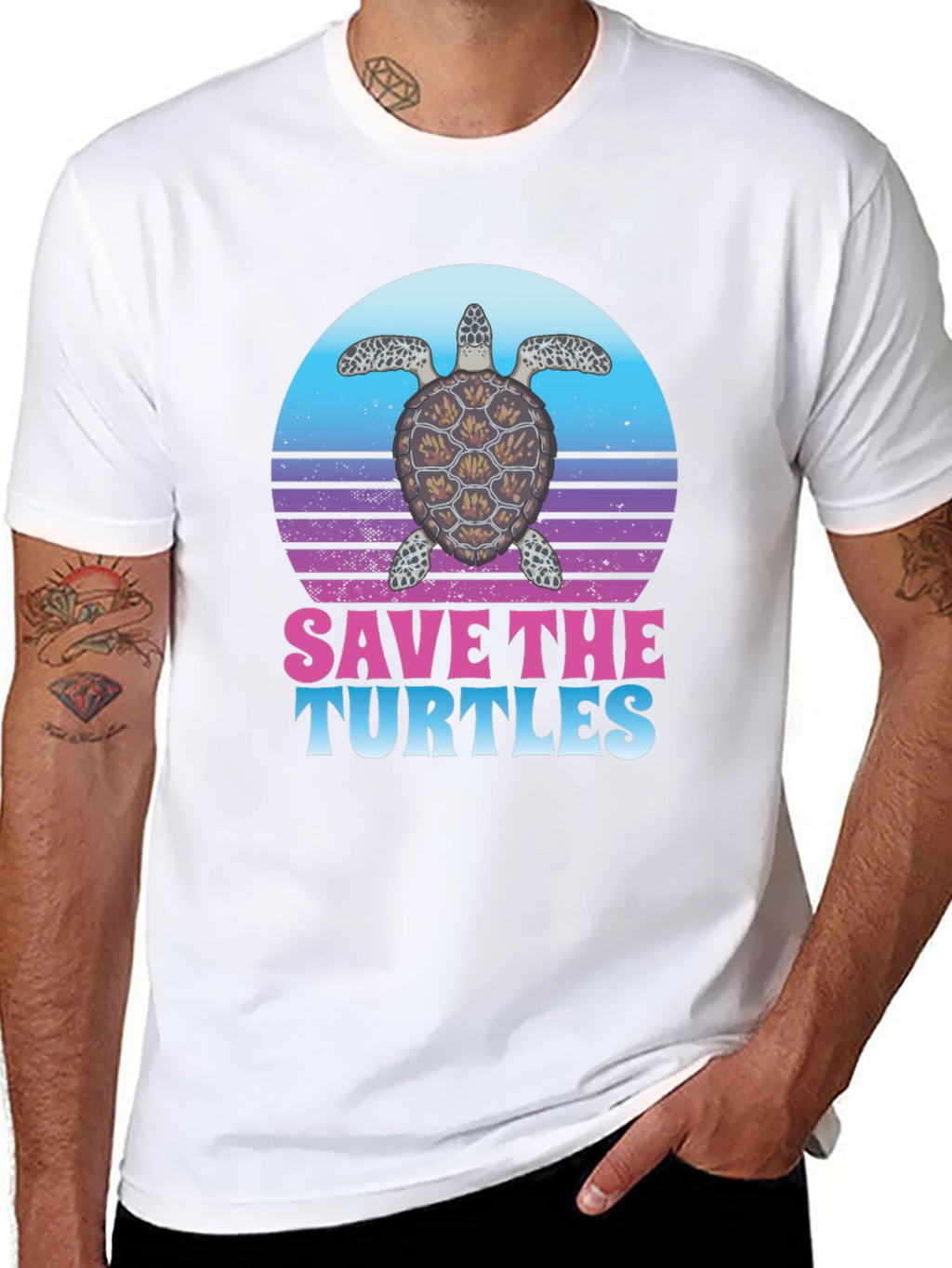 Save the Turtles Graphic T-Shirt