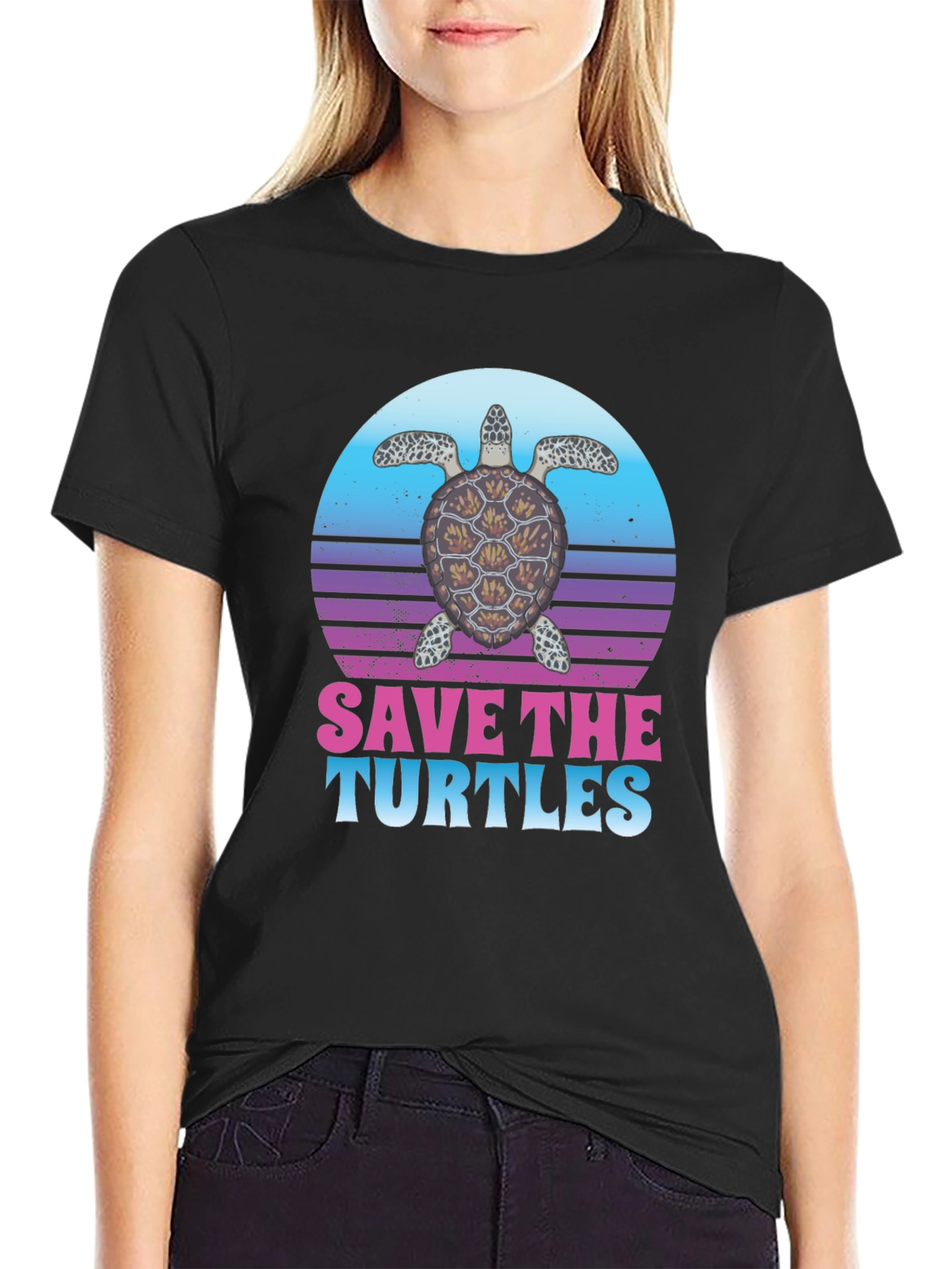 Save the Turtles Graphic T-Shirt