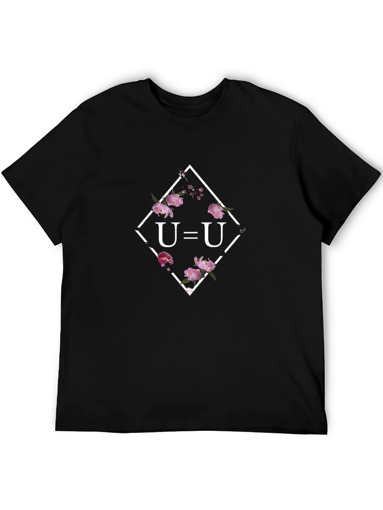 U=U Floral T-Shirt - Black