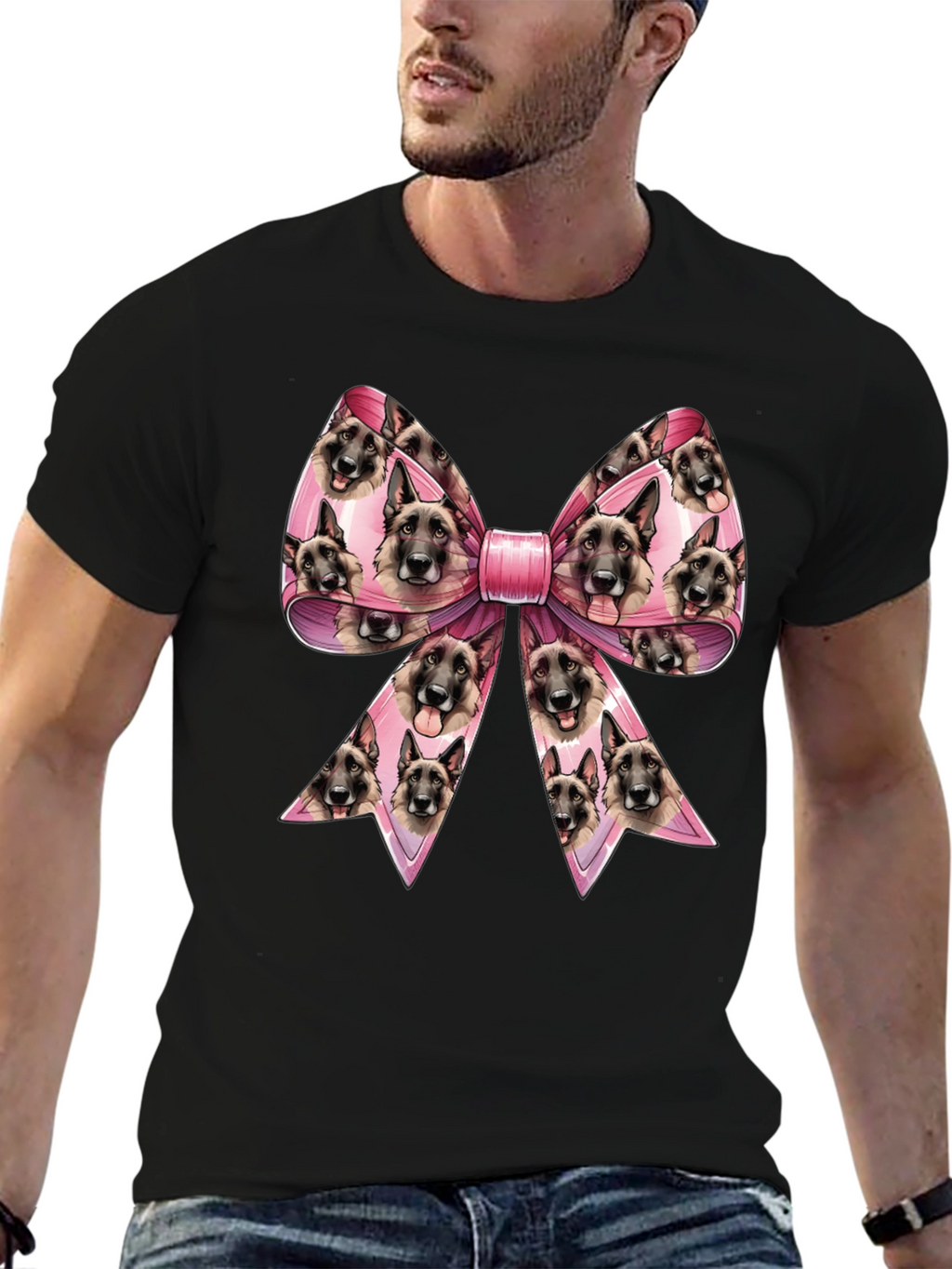 Dog Breed Bow T-Shirt - Unique Animal Lover Tee