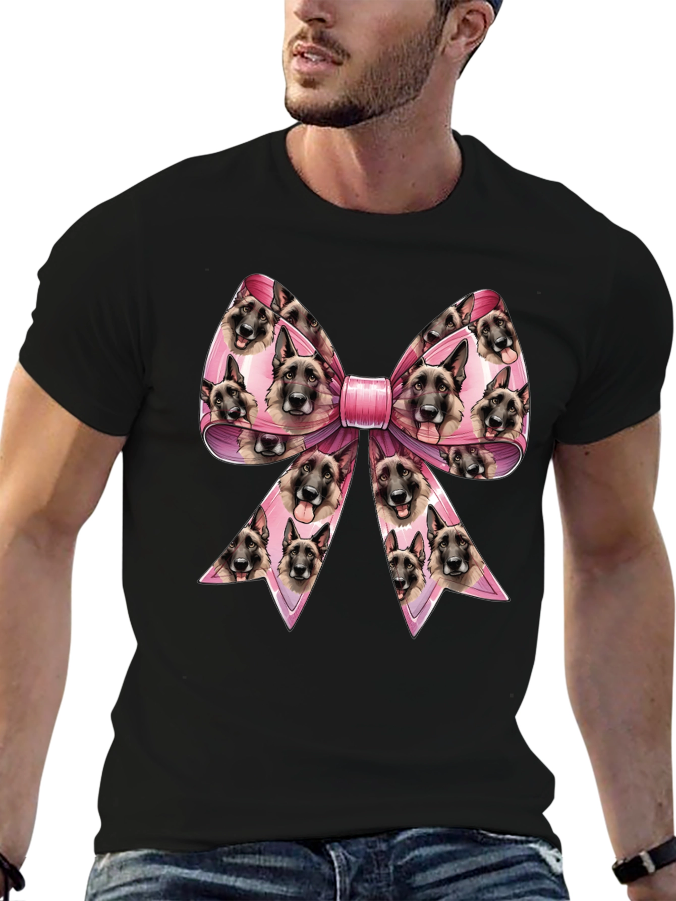 Dog Breed Bow T-Shirt - Unique Animal Lover Tee
