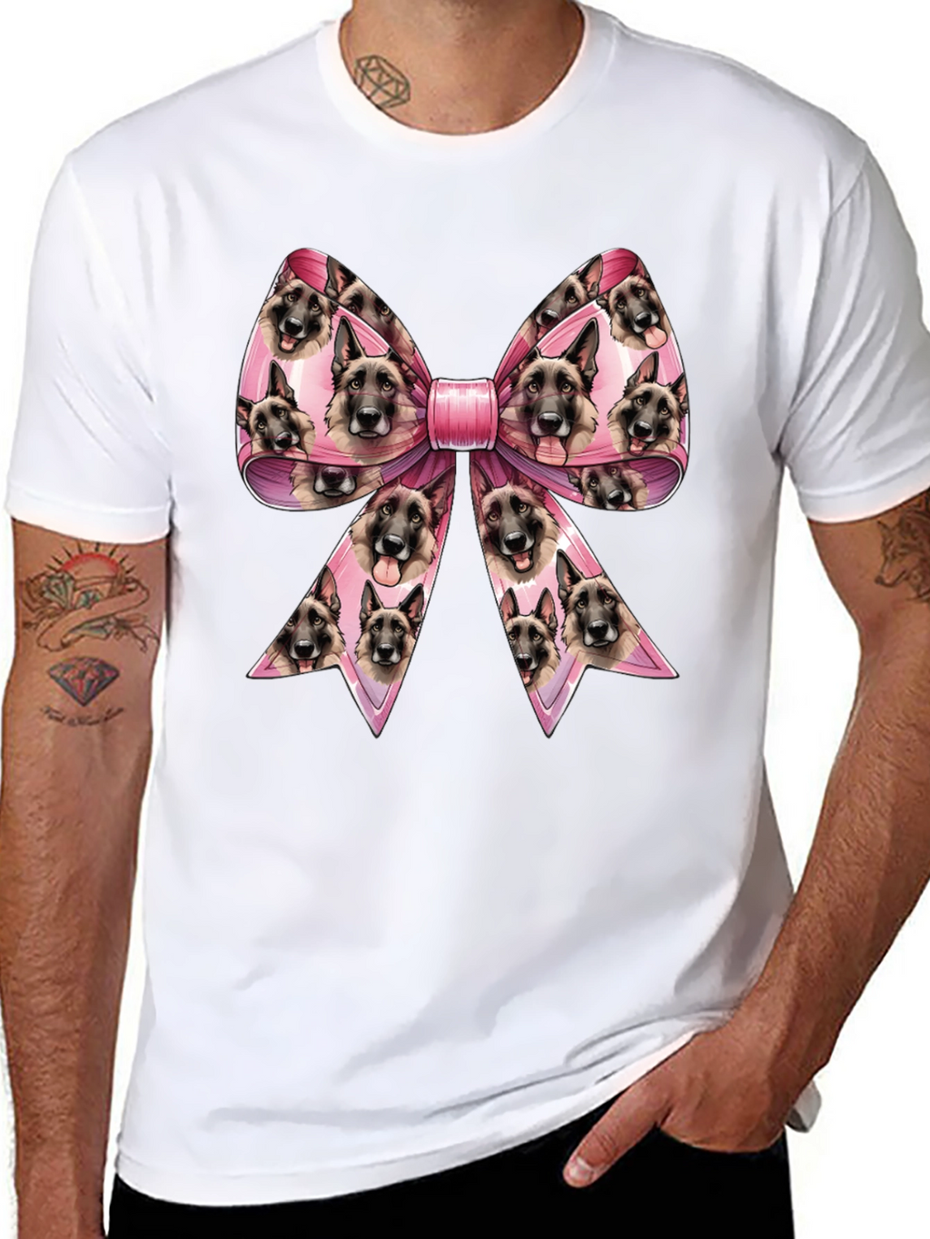 Dog Breed Bow T-Shirt - Unique Animal Lover Tee