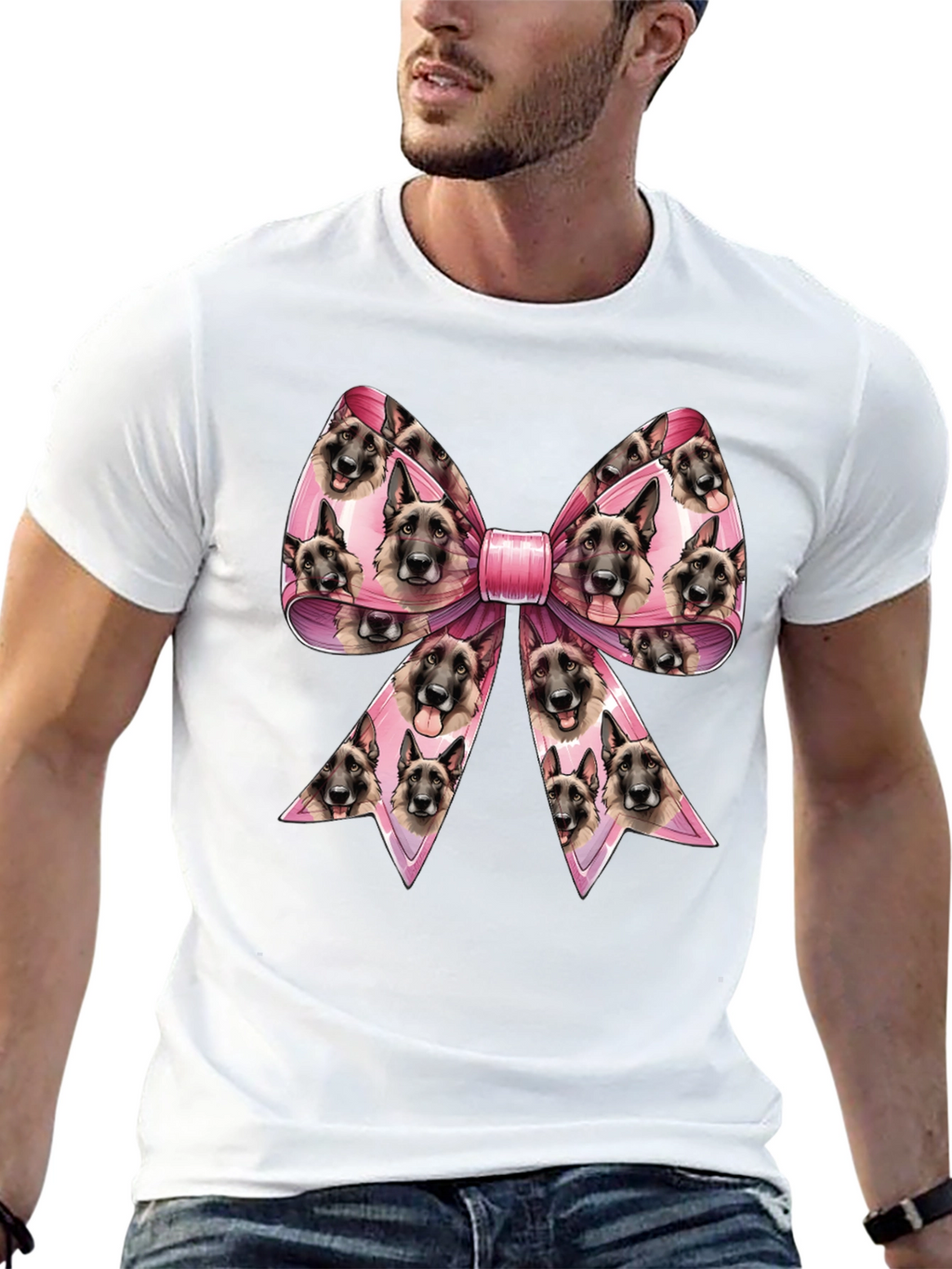 Dog Breed Bow T-Shirt - Unique Animal Lover Tee