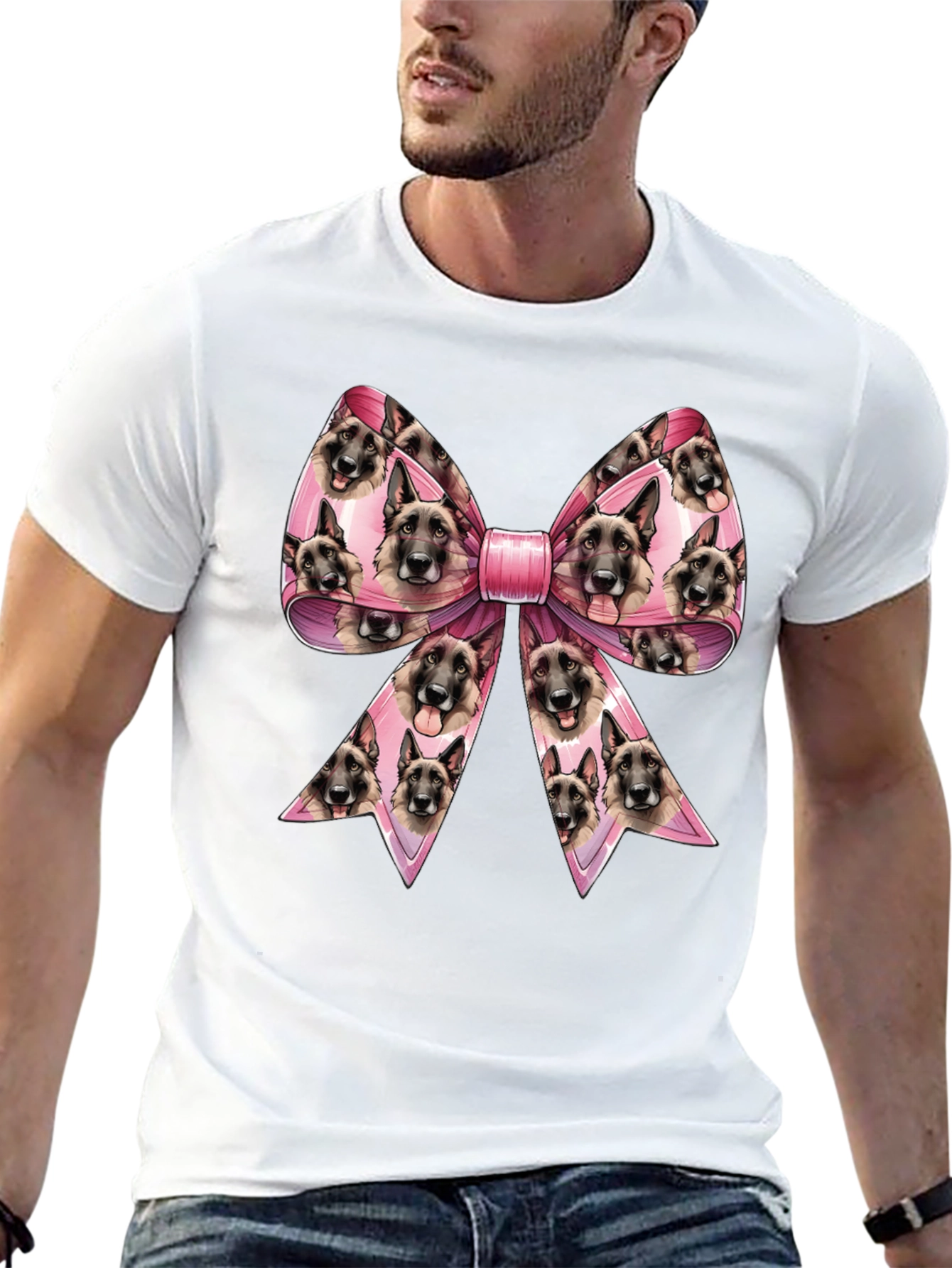 Dog Breed Bow T-Shirt - Unique Animal Lover Tee