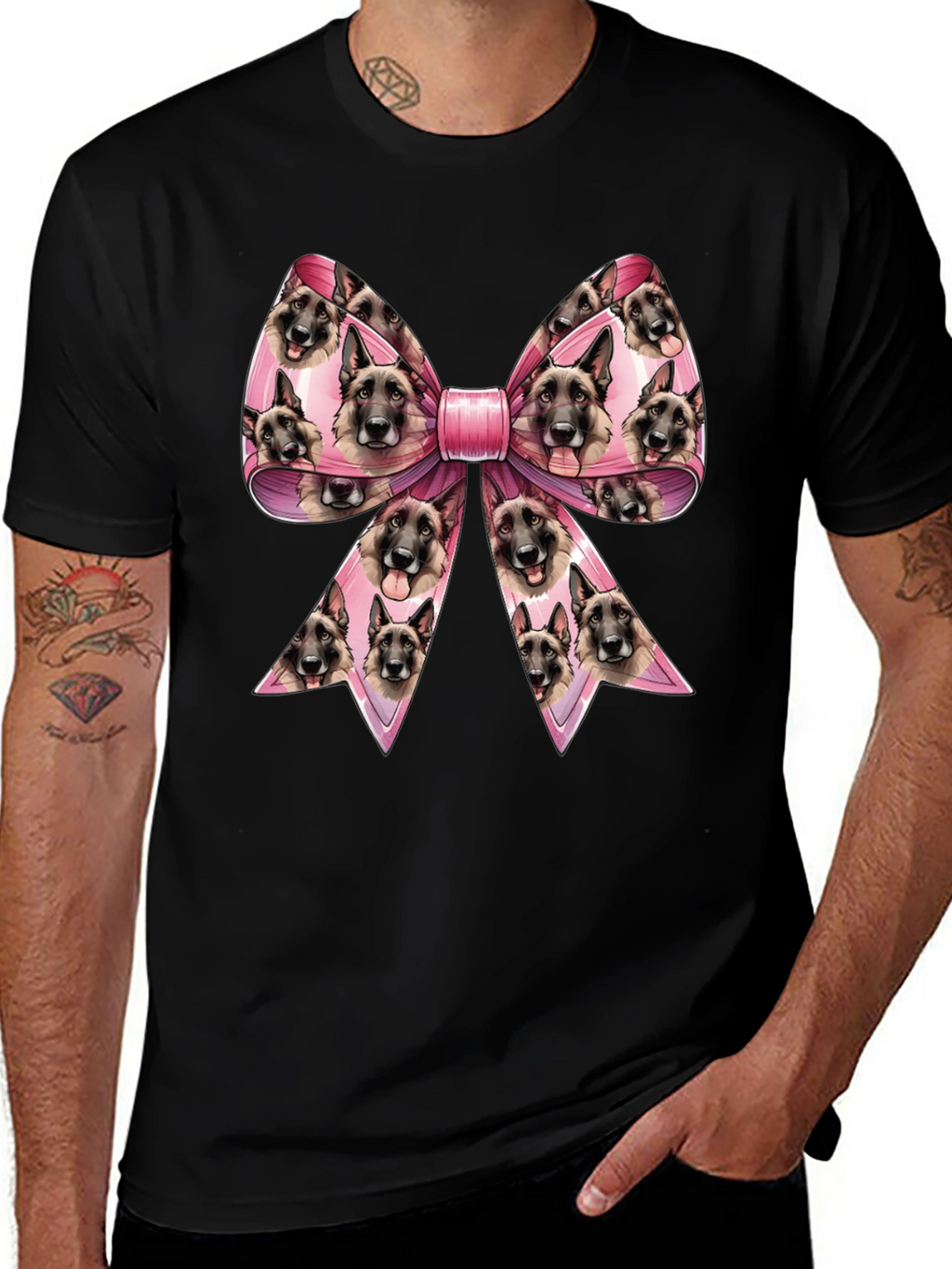 Dog Breed Bow T-Shirt - Unique Animal Lover Tee