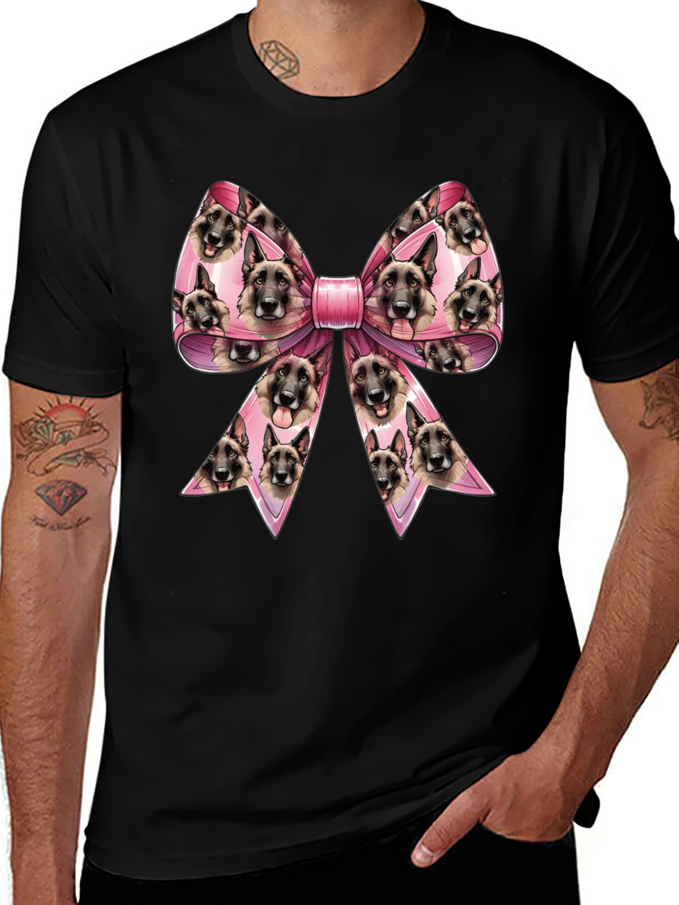 Dog Breed Bow T-Shirt - Unique Animal Lover Tee