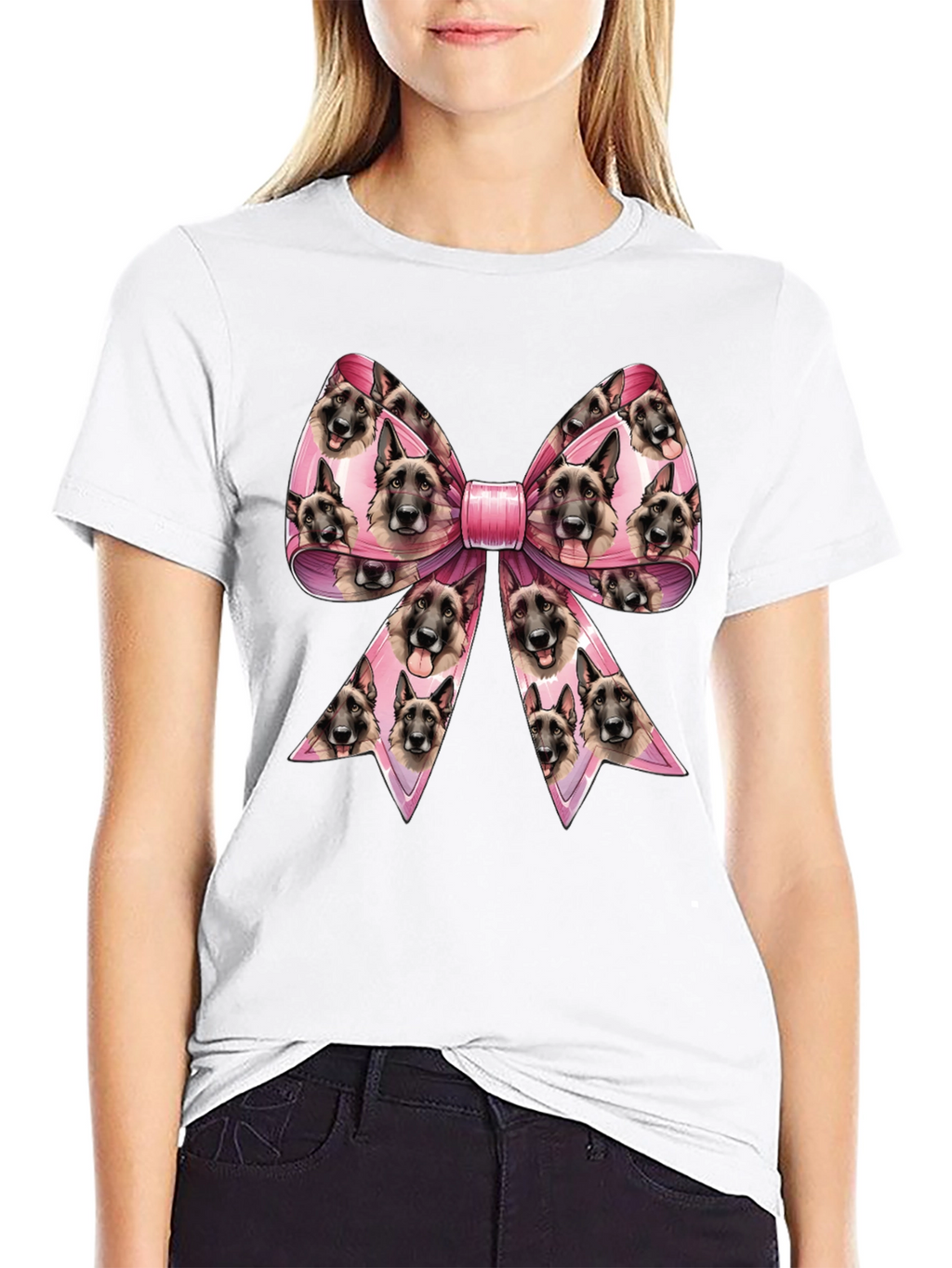 Dog Breed Bow T-Shirt - Unique Animal Lover Tee