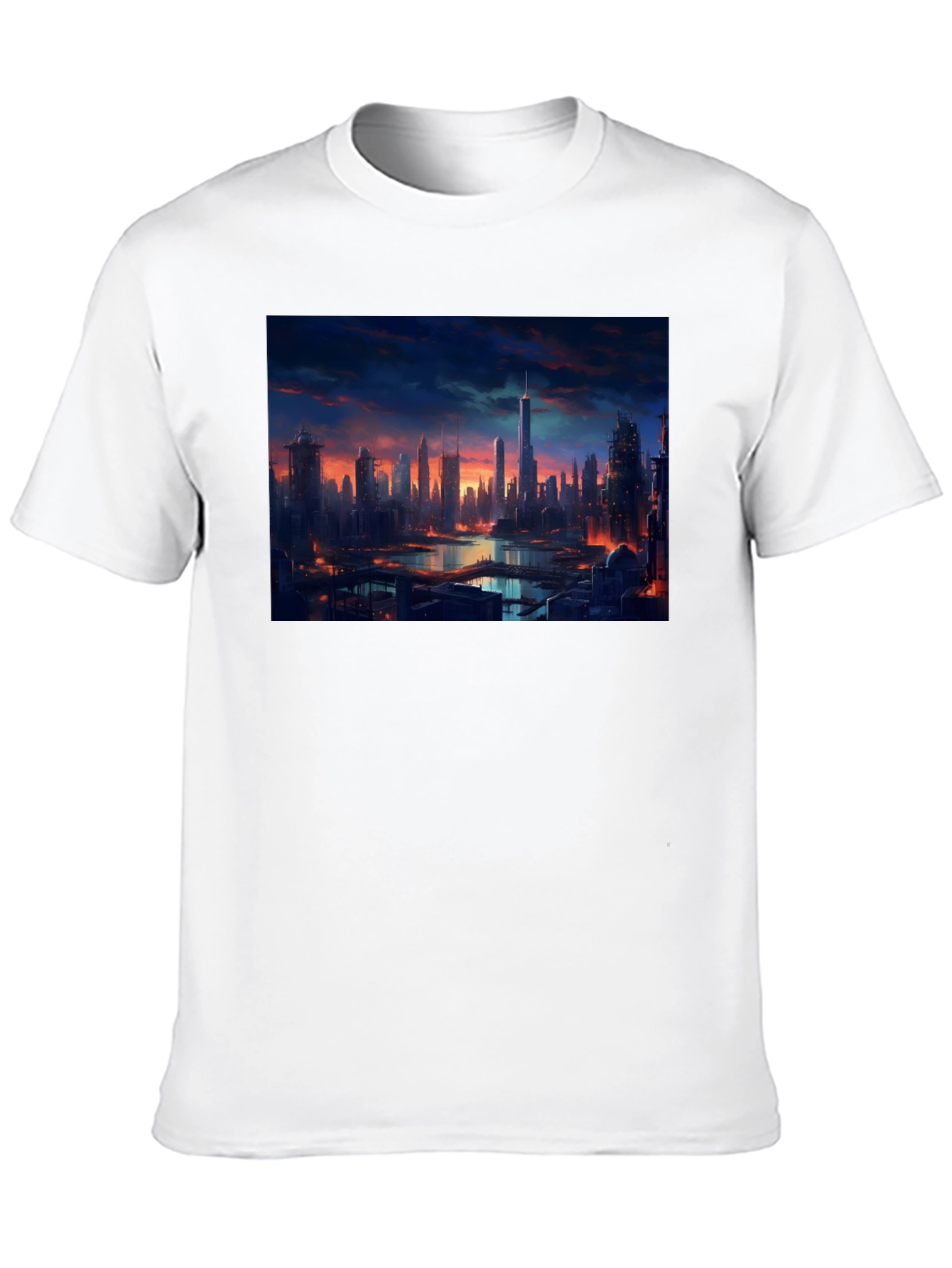 Cityscape Graphic Tee - Urban Style Black T-Shirt