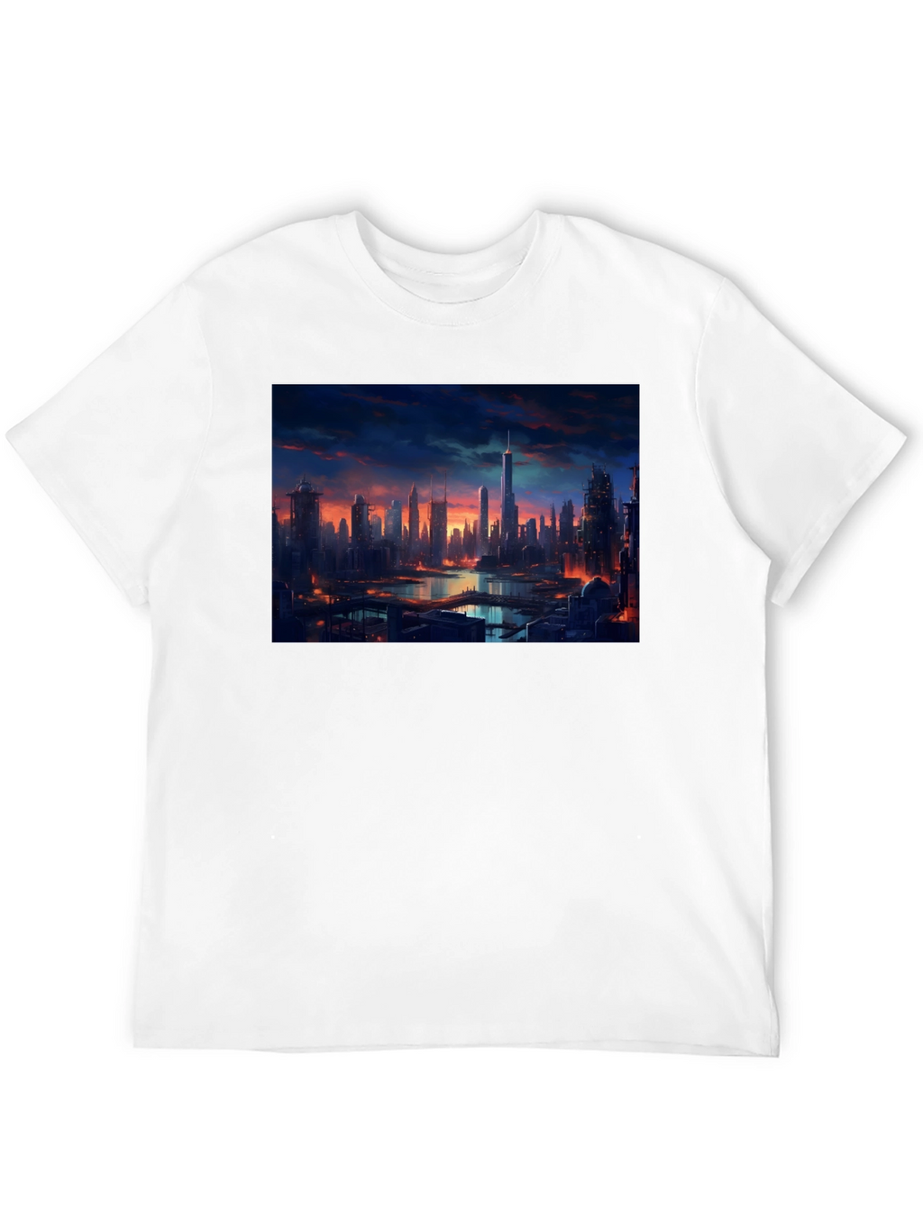 Cityscape Graphic Tee - Urban Style Black T-Shirt