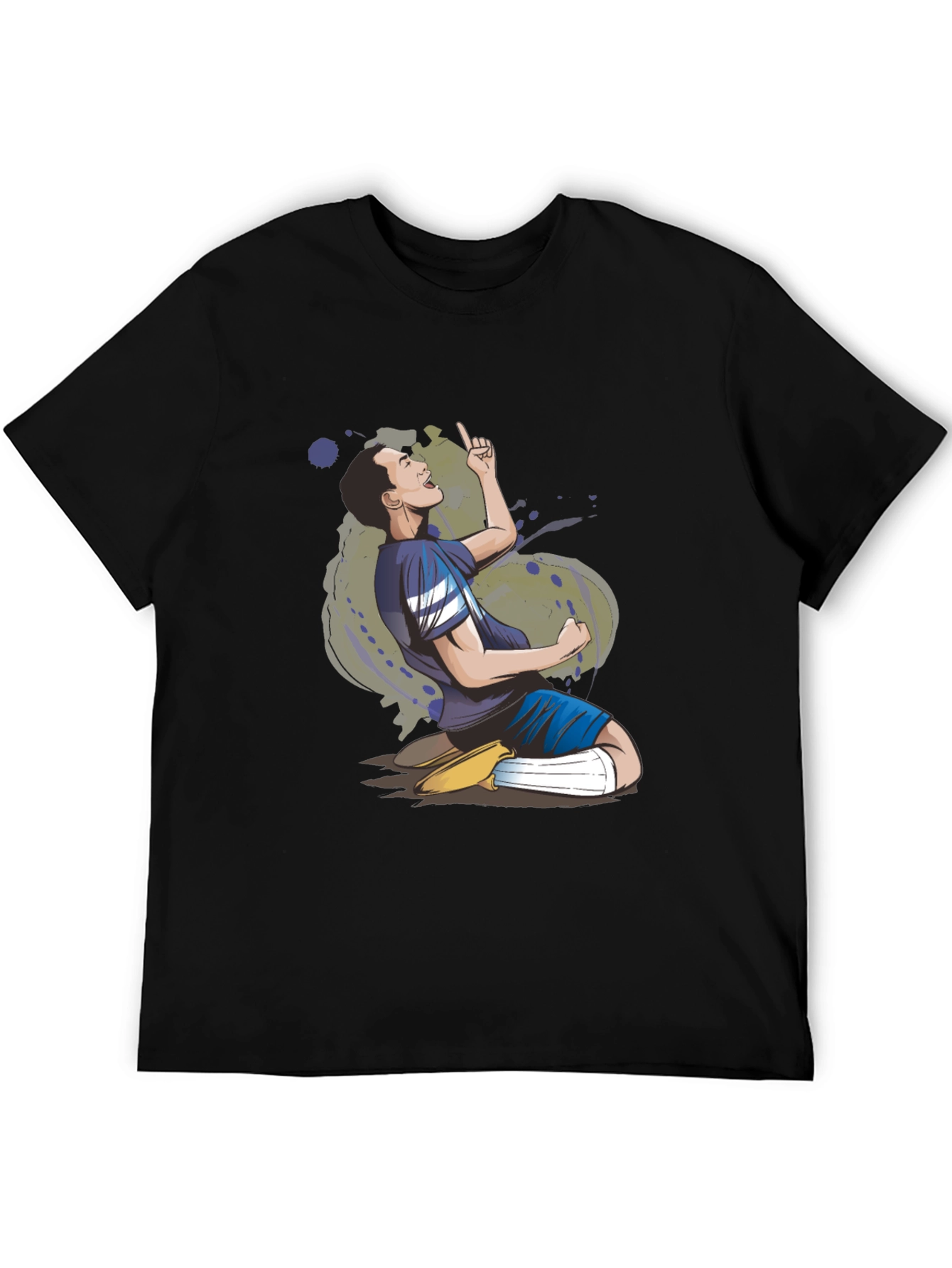 T-Shirt with a Sporting Cartoon Design