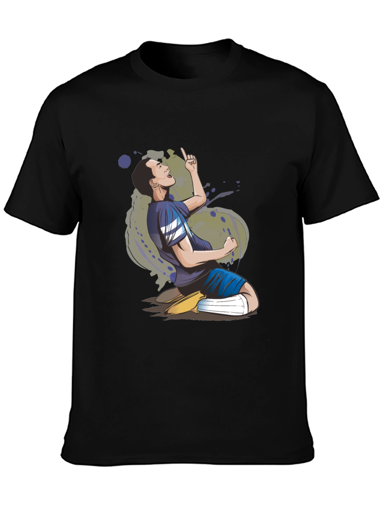 T-Shirt with a Sporting Cartoon Design