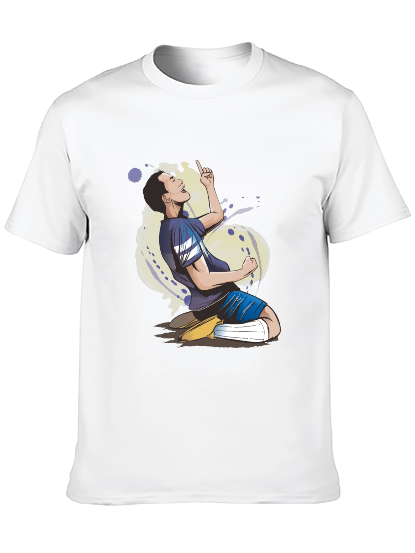 T-Shirt with a Sporting Cartoon Design
