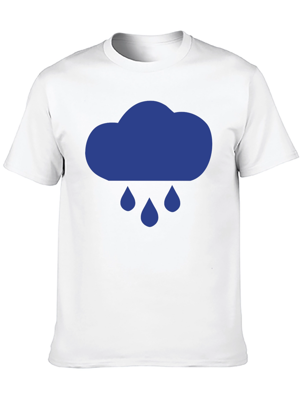 Rainy Day Cloud Graphic Tee - Black Cotton T-Shirt
