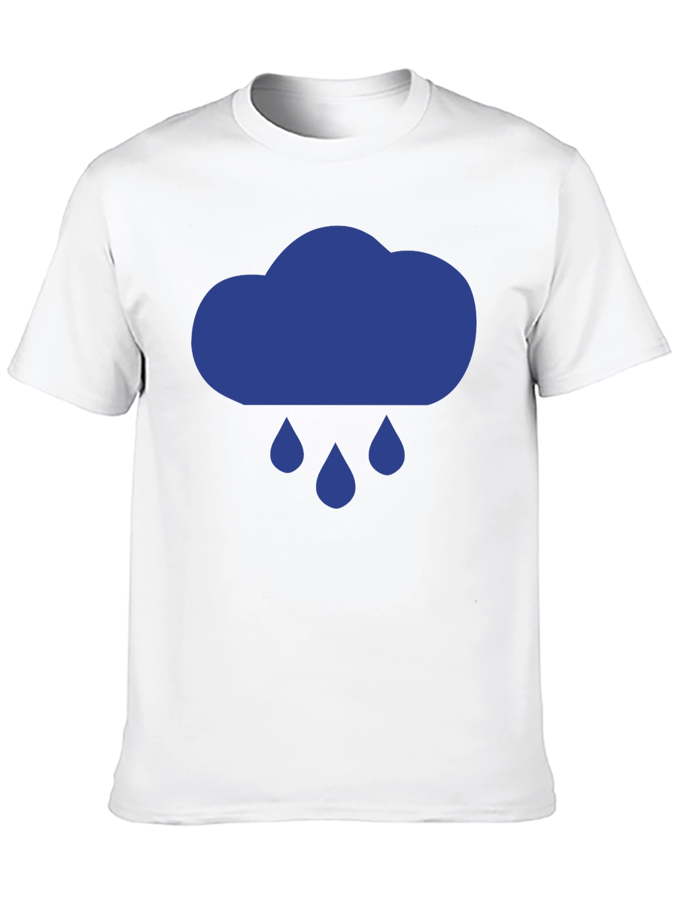 Rainy Day Cloud Graphic Tee - Black Cotton T-Shirt