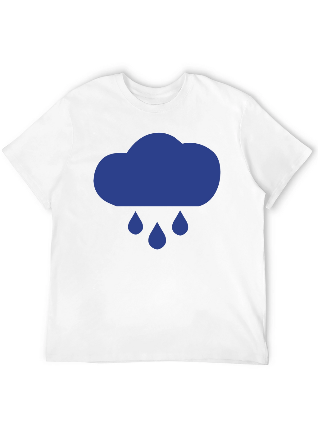 Rainy Day Cloud Graphic Tee - Black Cotton T-Shirt