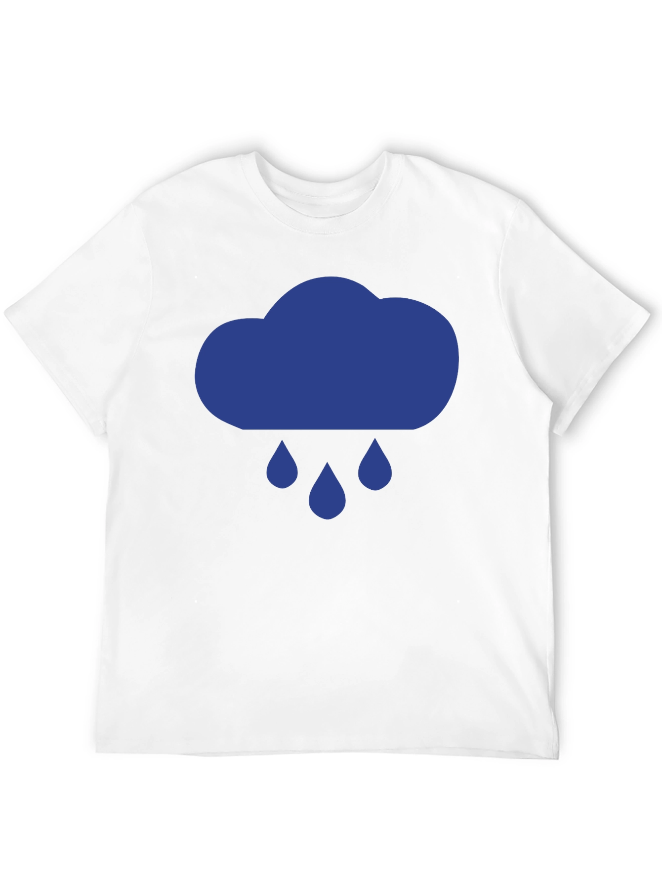 Rainy Day Cloud Graphic Tee - Black Cotton T-Shirt