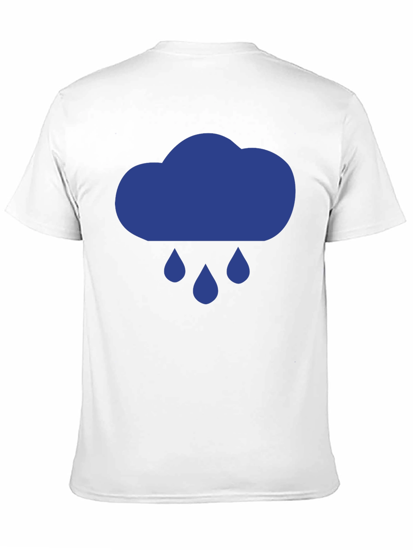 Rainy Day Cloud Graphic Tee - Black Cotton T-Shirt