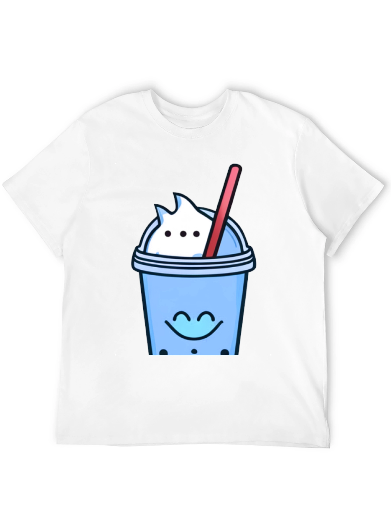 Cute Bubble Tea Graphic Tee - Black