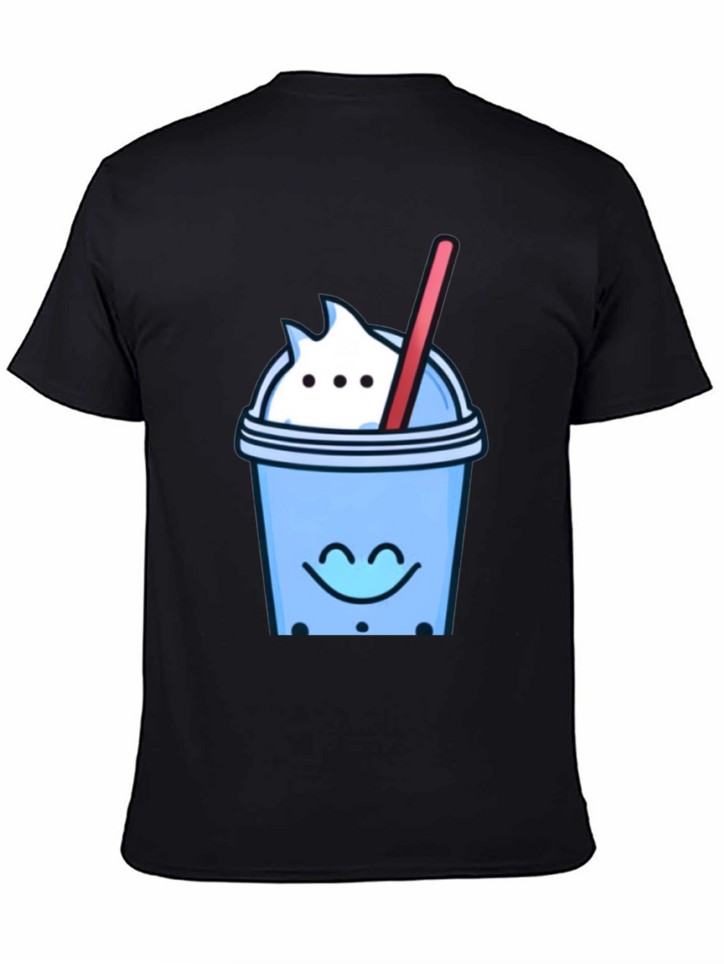 Cute Bubble Tea Graphic Tee - Black