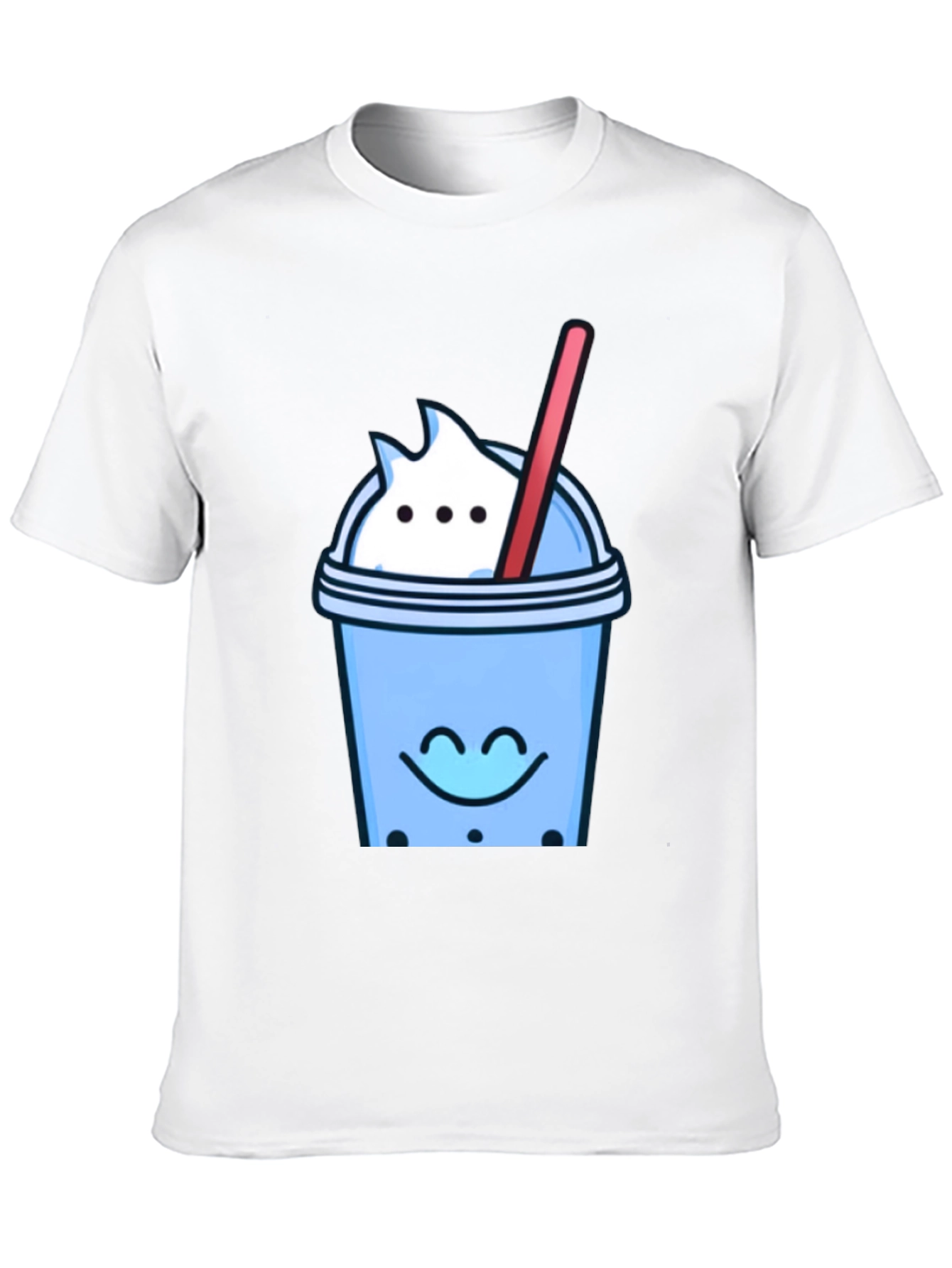 Cute Bubble Tea Graphic Tee - Black
