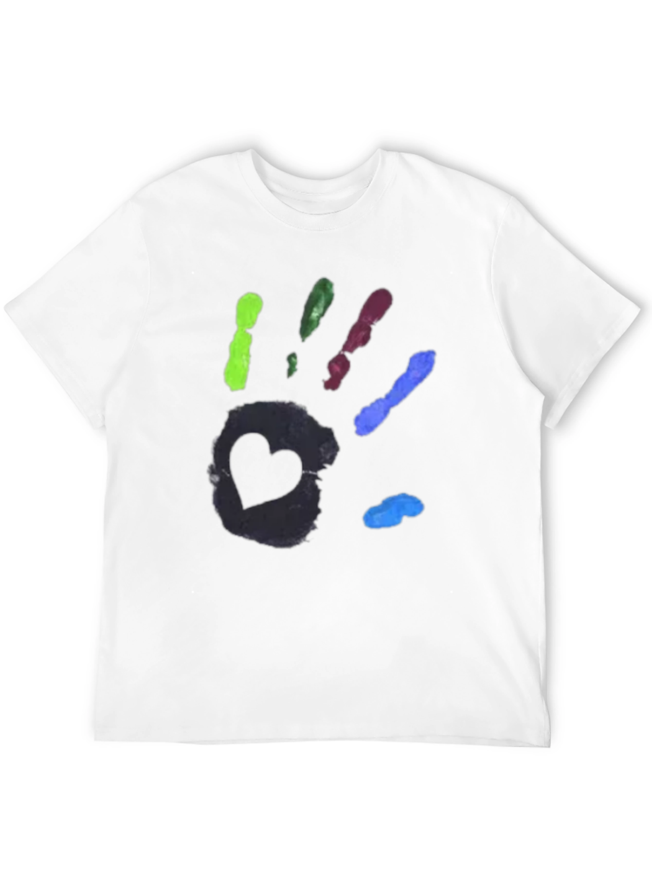 Colorful Handprint Heart T-Shirt