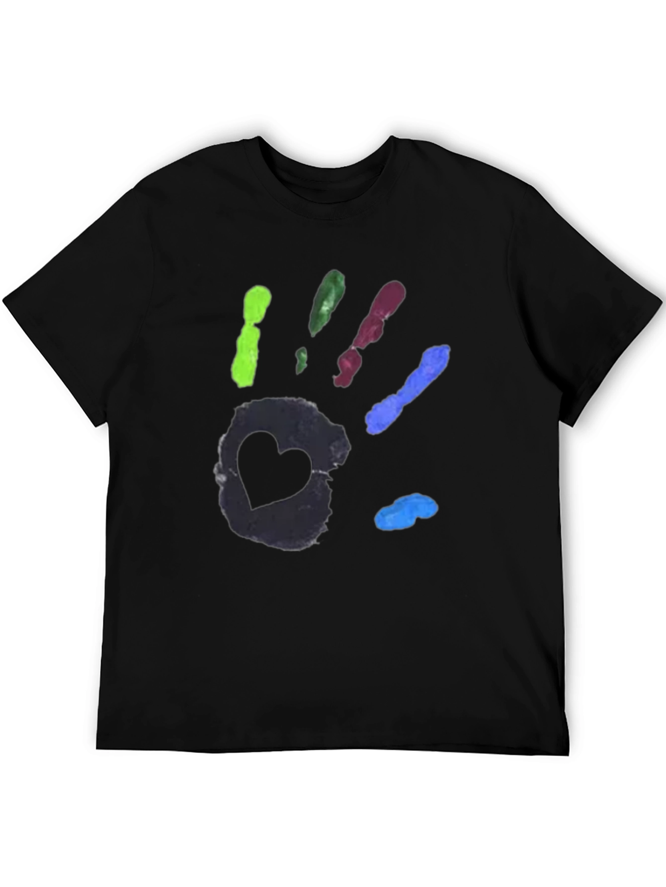 Colorful Handprint Heart T-Shirt