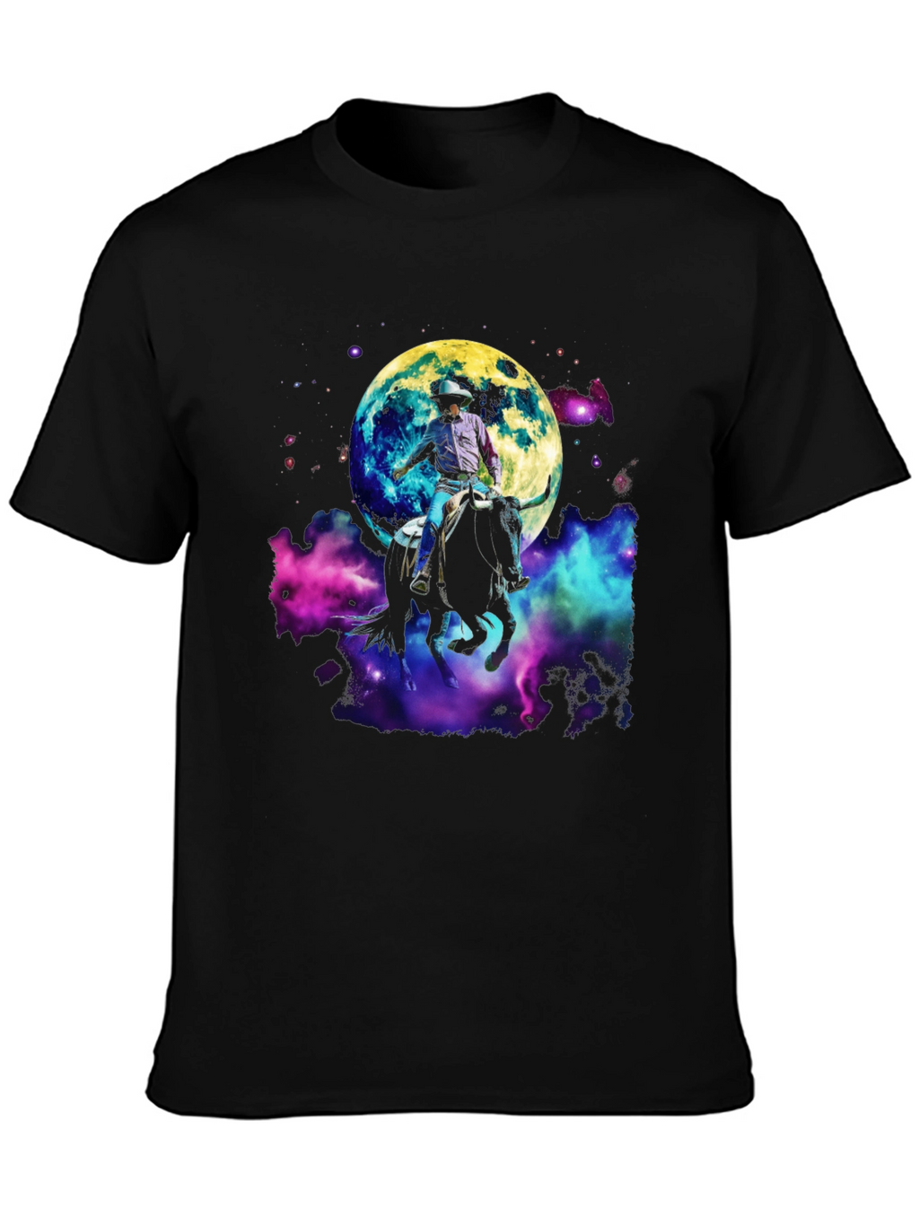 Cosmic Cowboy T-Shirt - Moon Rodeo Design