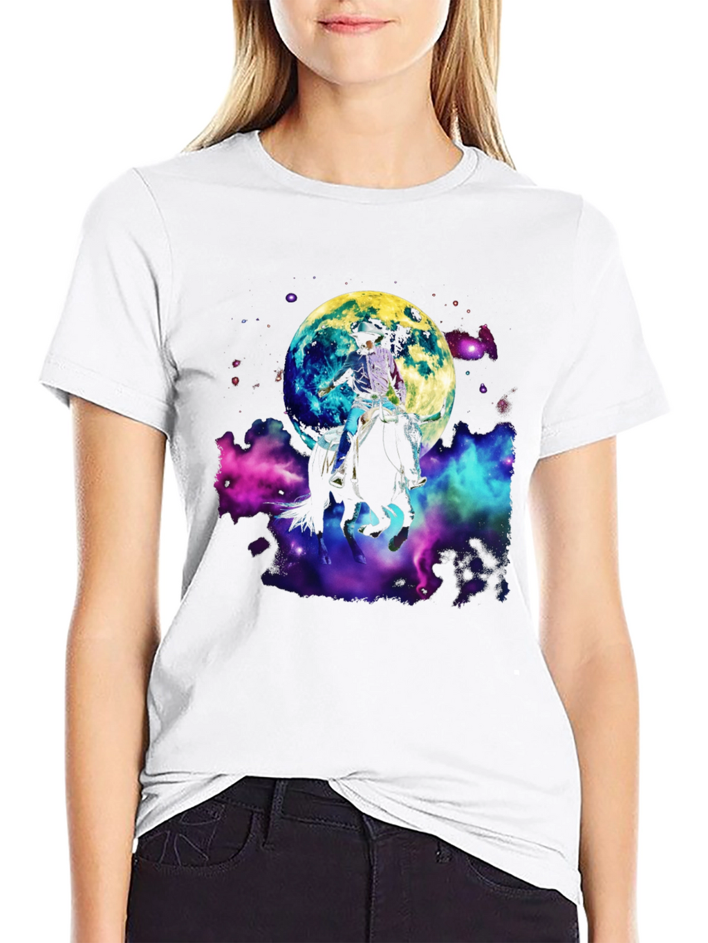Cosmic Cowboy T-Shirt - Moon Rodeo Design
