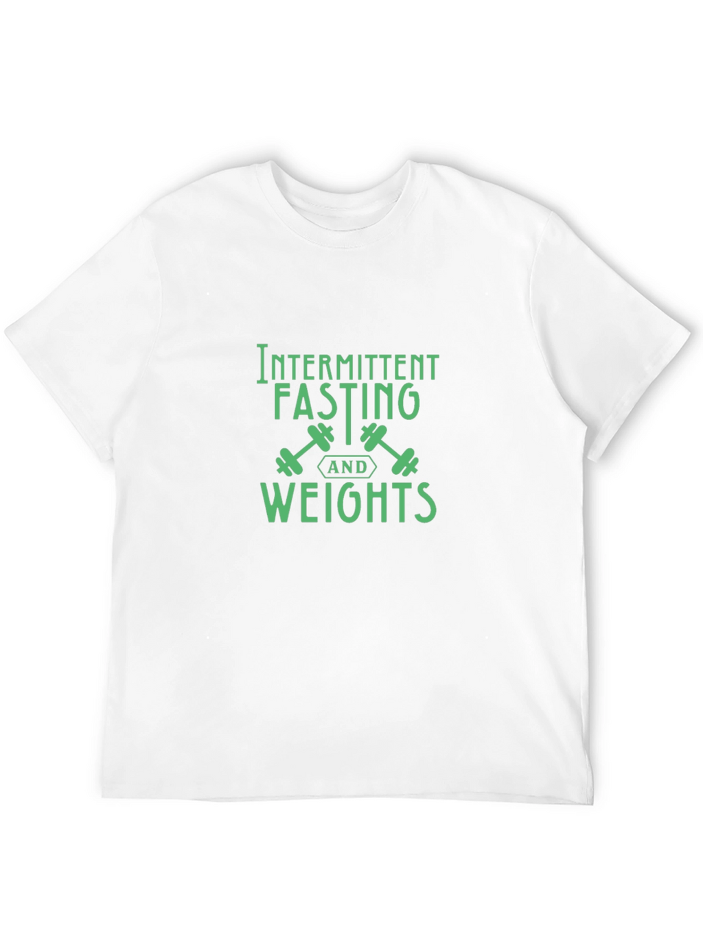 Intermittent Fasting Weights Black Graphic T-Shirt
