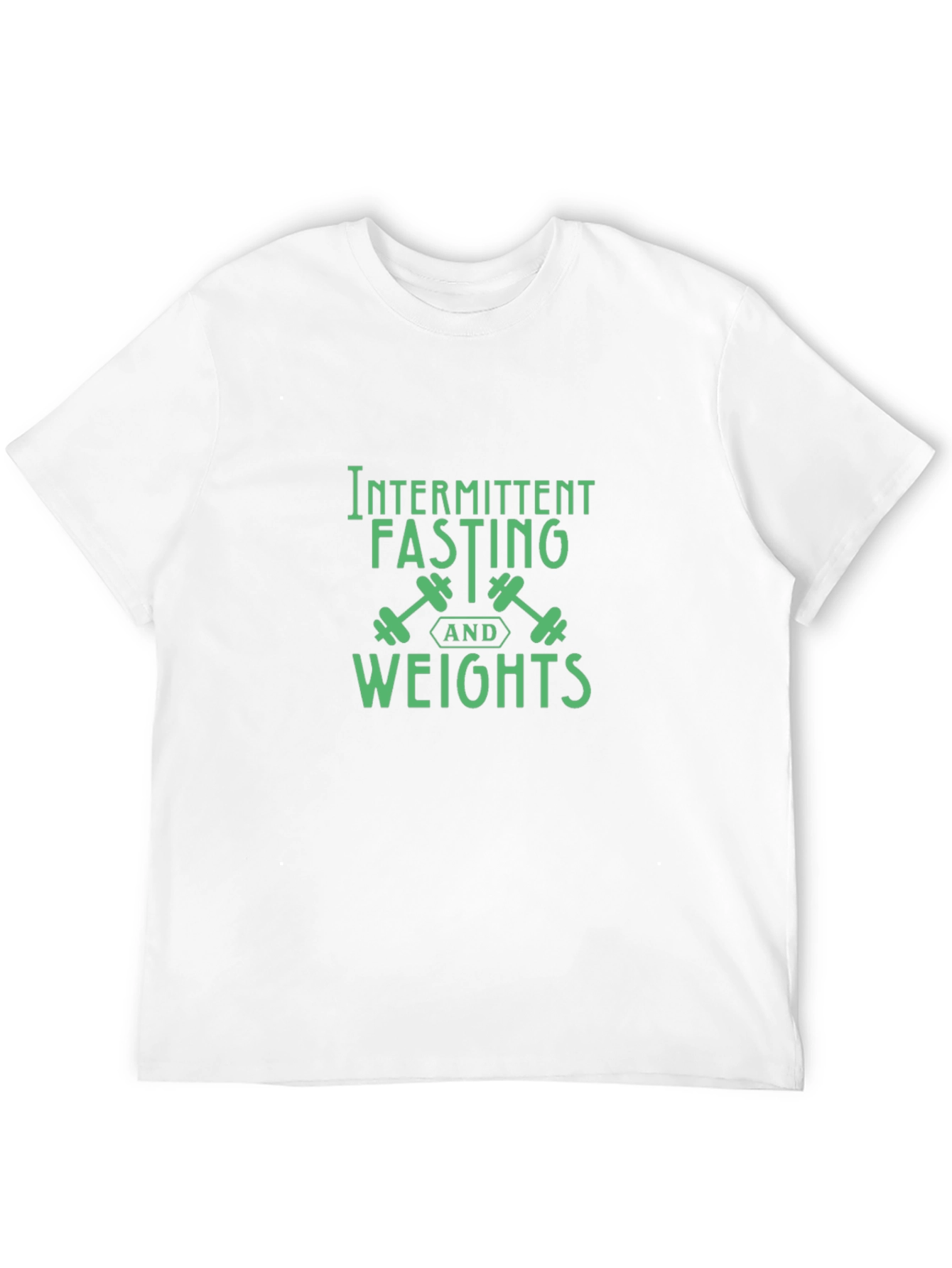 Intermittent Fasting Weights Black Graphic T-Shirt