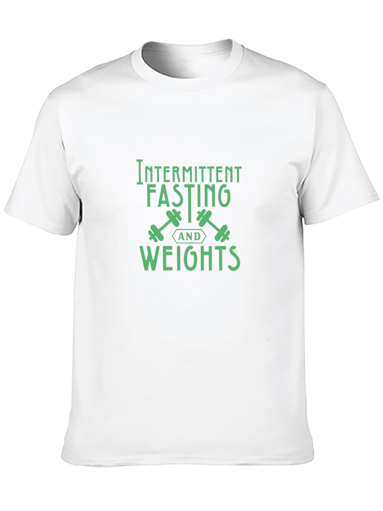 Intermittent Fasting Weights Black Graphic T-Shirt