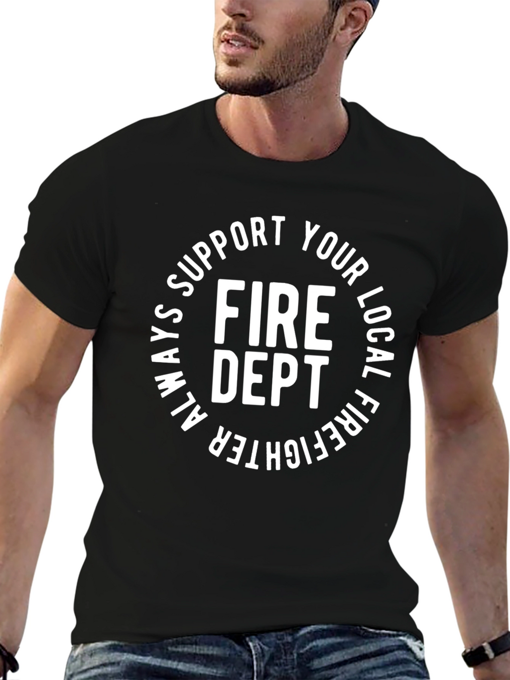 Support Your Local Fire Dept. Graphic Tee